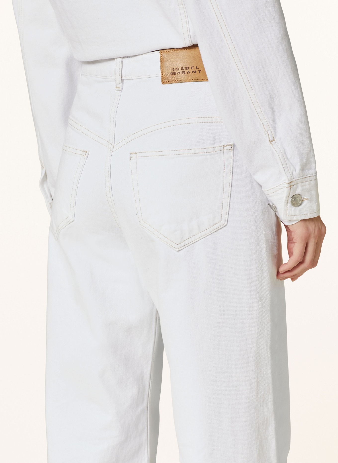 MARANT ÉTOILE Straight jeans LEMONY, Color: WHITE (Image 5)