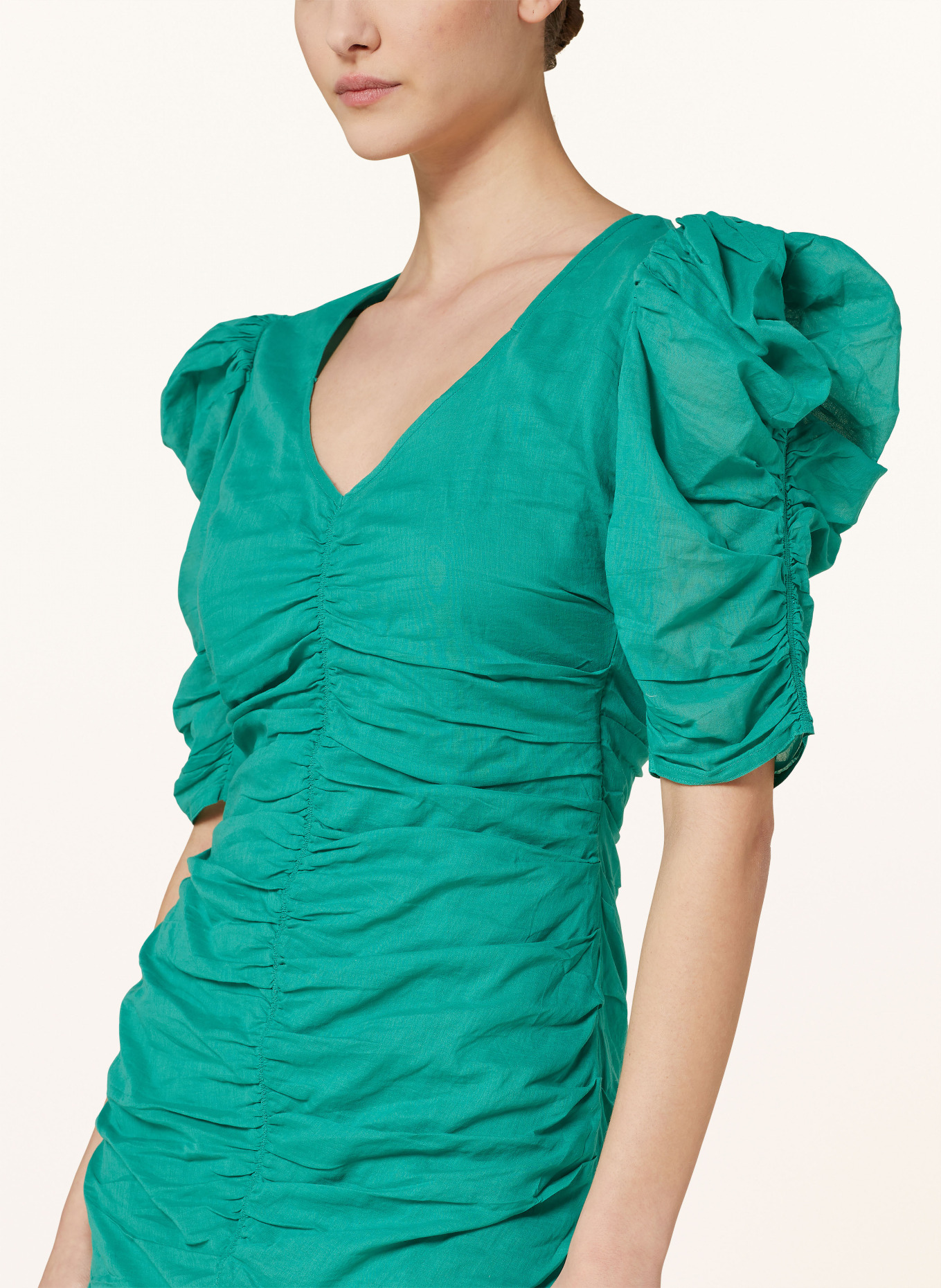 MARANT ÉTOILE Kleid SIRENY mit Volants, Farbe: GRÜN (Bild 4)