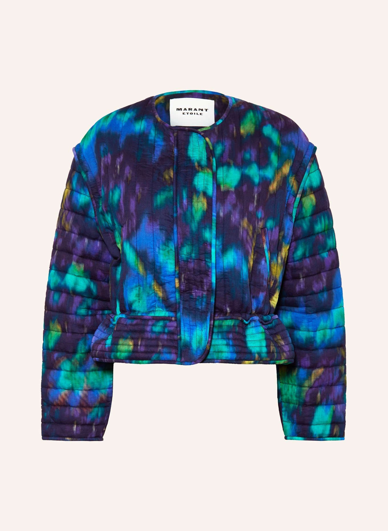 MARANT ÉTOILE Quilted jacket GELIO, Color: BLUE/ GREEN (Image 1)