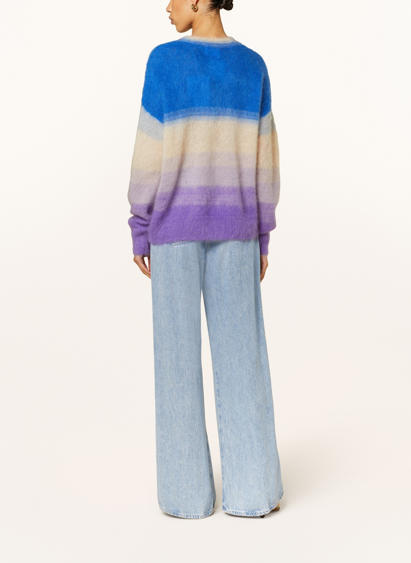 MARANT ÉTOILE Sweater DRUSSELL with mohair, Color: BLUE/ WHITE/ PURPLE (Image 3)