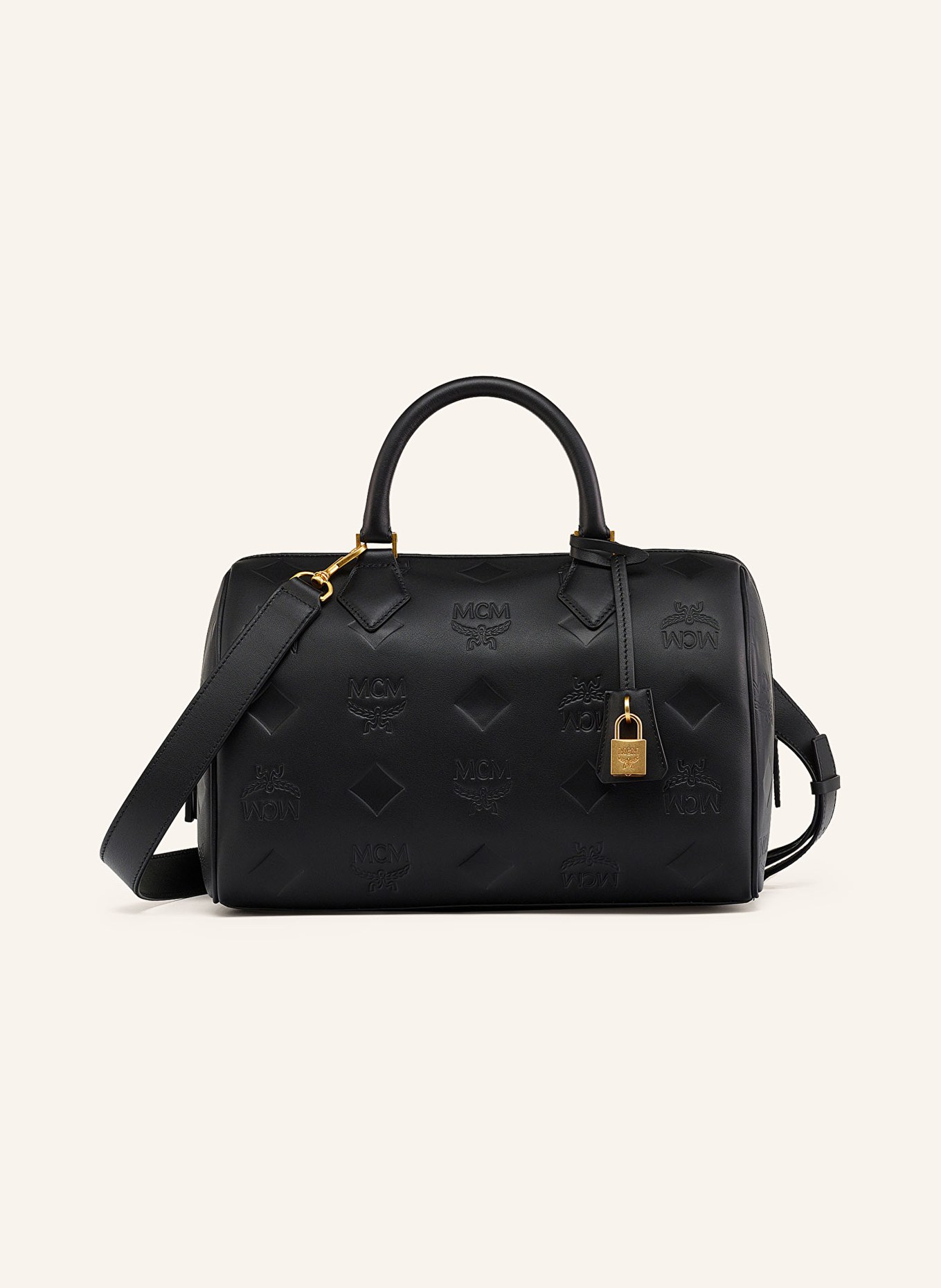 Leather shop mcm bag