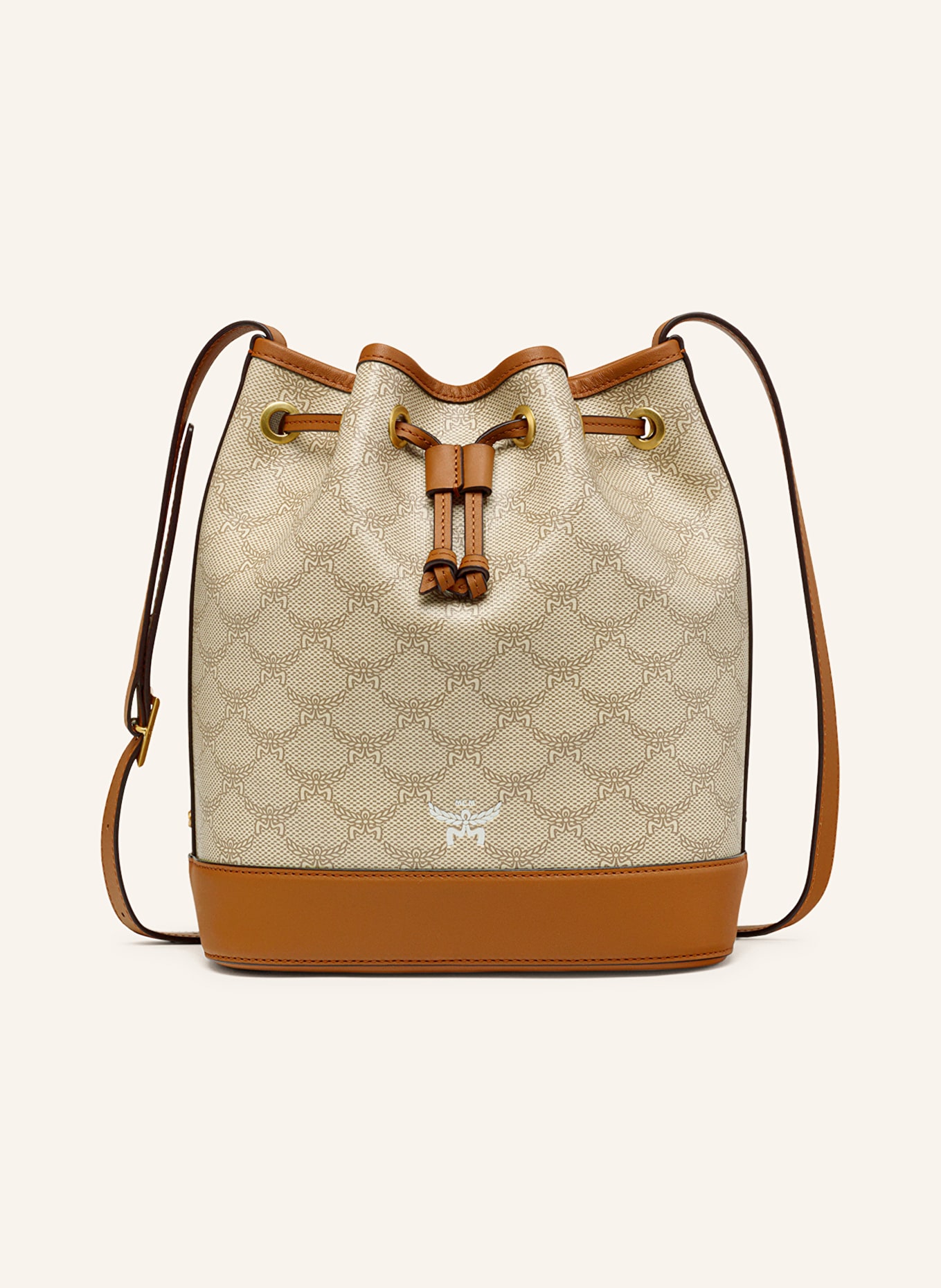 MCM Pouch bag HIMMEL MEDIUM with pouch, Color: CREAM/ BROWN (Image 1)
