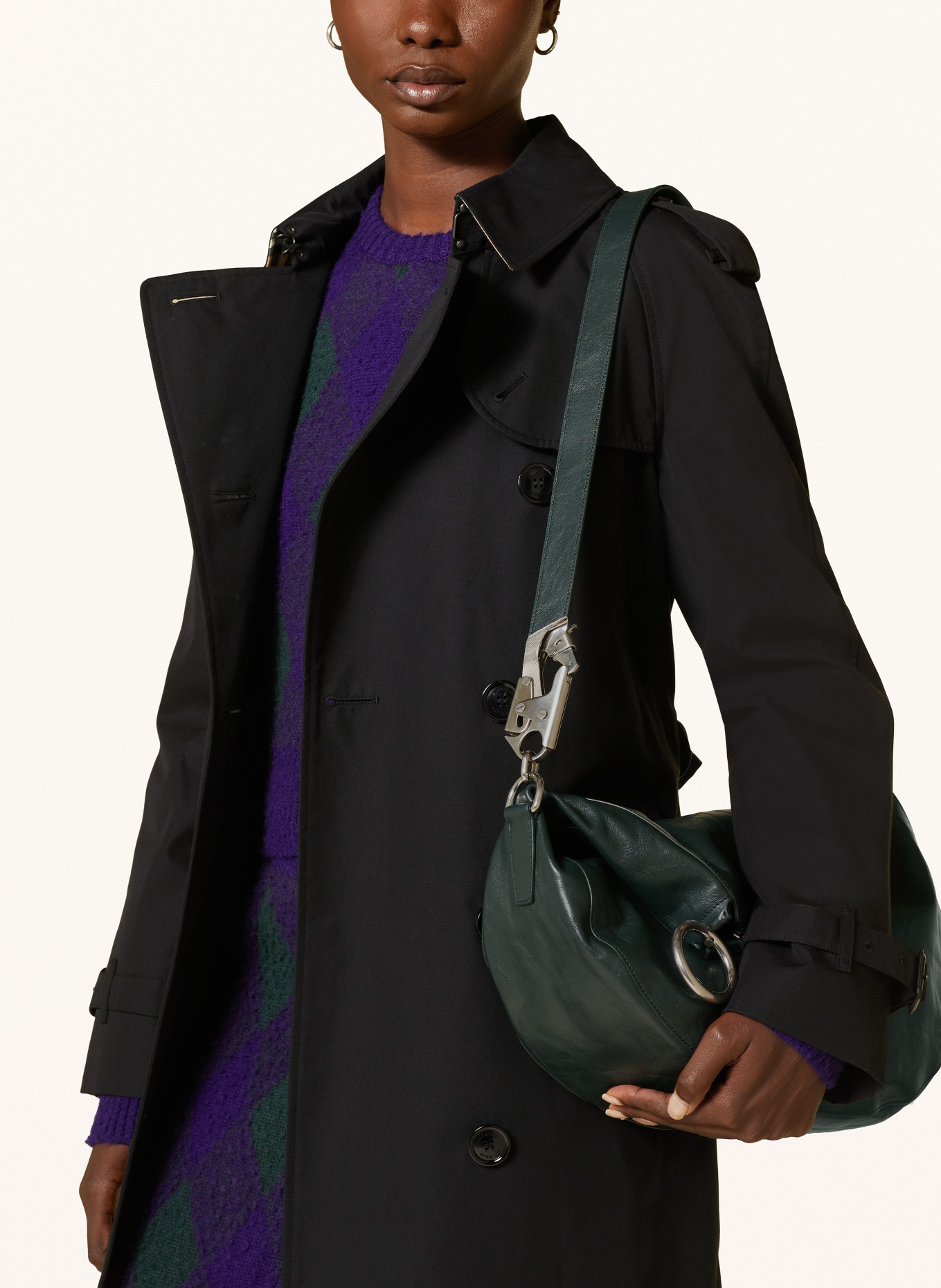 BURBERRY Shoulder bag KNIGHT MEDIUM, Color: DARK GREEN (Image 4)