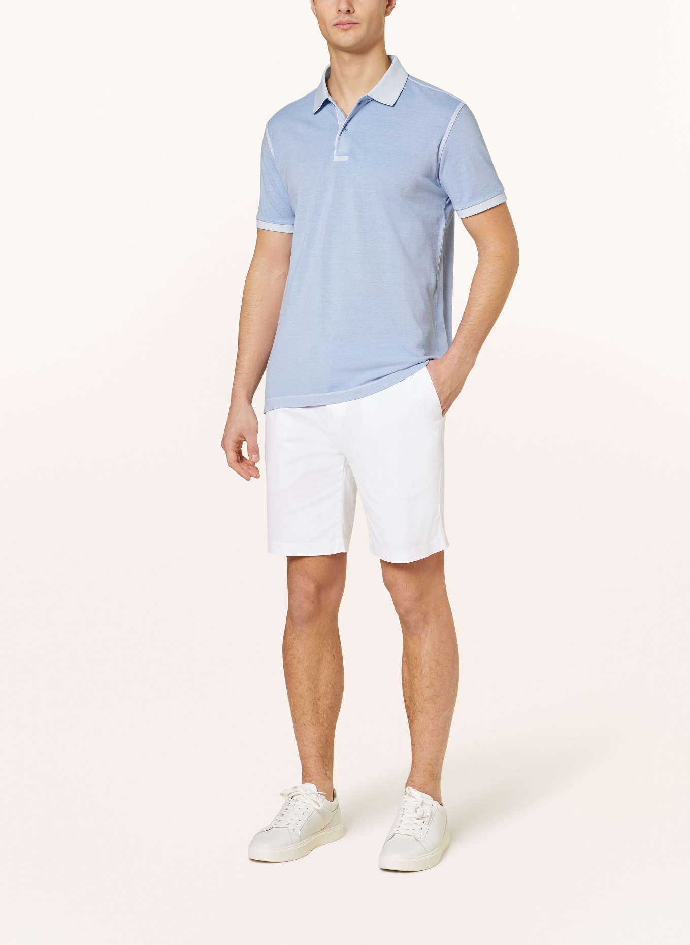 STROKESMAN'S Piqué polo shirt: BLUE