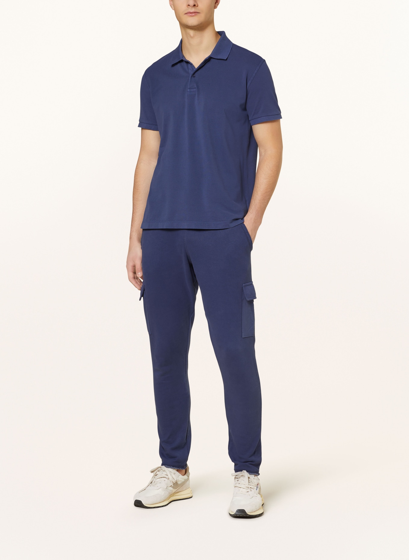 STROKESMAN'S Piqué polo shirt: DARK BLUE