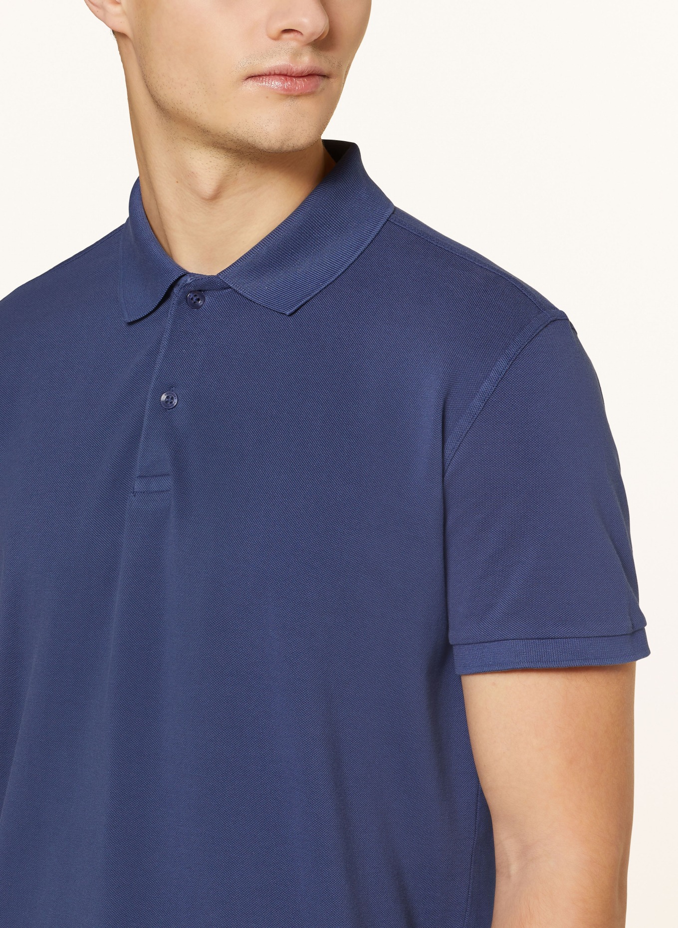 STROKESMAN'S Piqué polo shirt: DARK BLUE