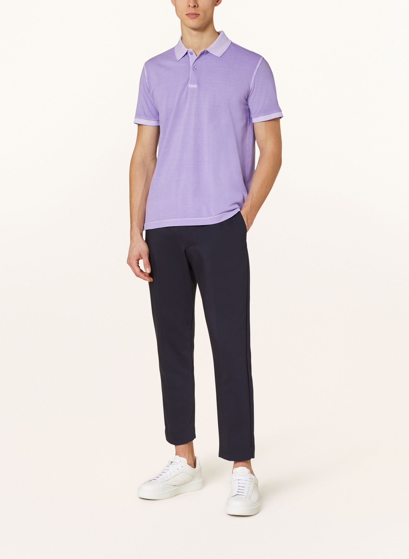 STROKESMAN'S Piqué polo shirt, Color: LIGHT PURPLE (Image 2)