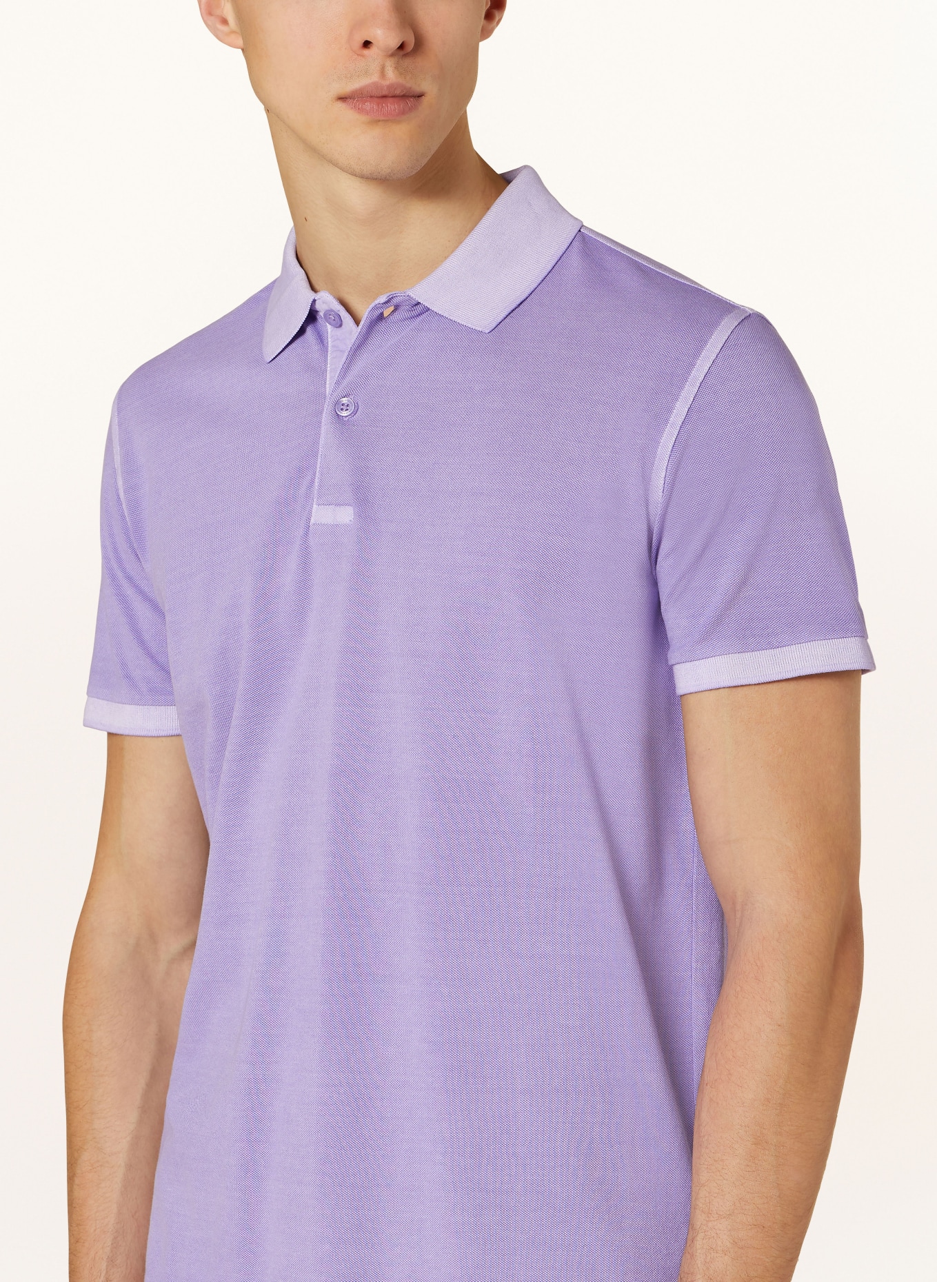 STROKESMAN'S Piqué polo shirt, Color: LIGHT PURPLE (Image 4)