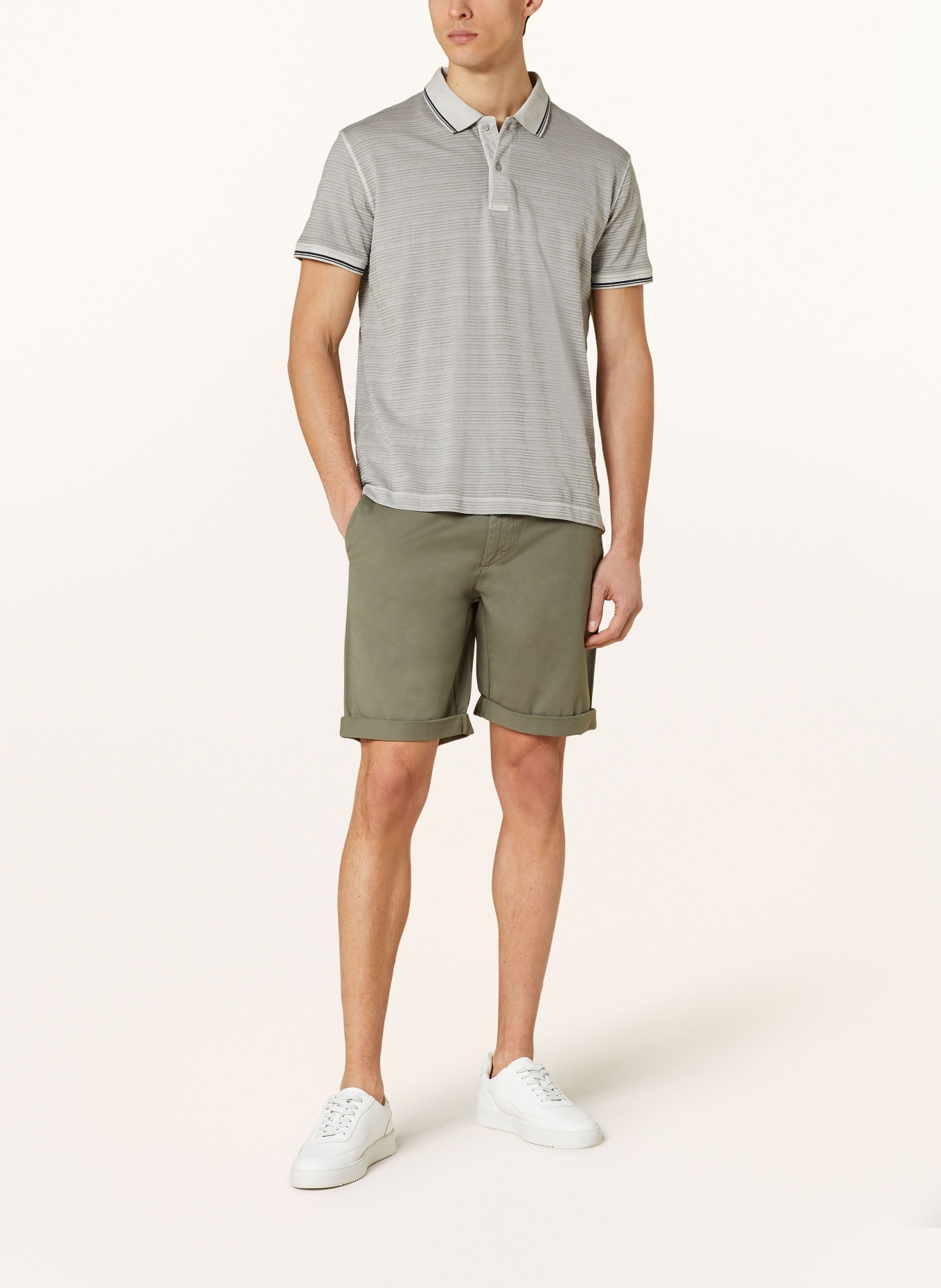 STROKESMAN'S Knitted polo shirt, Color: GRAY (Image 2)
