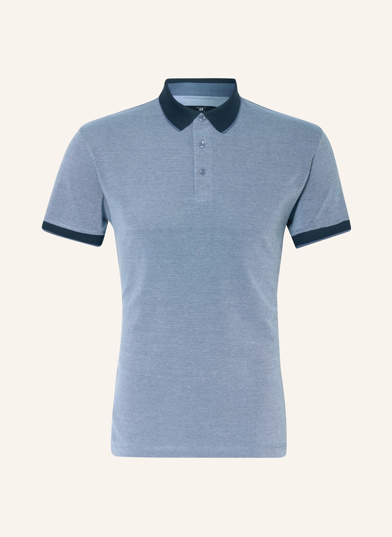 STROKESMAN'S Piqué polo shirt, Color: BLUE (Image 1)