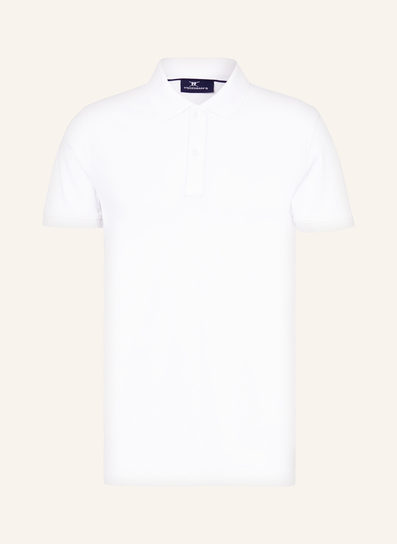 STROKESMAN'S Piqué polo shirt, Color: WHITE (Image 1)