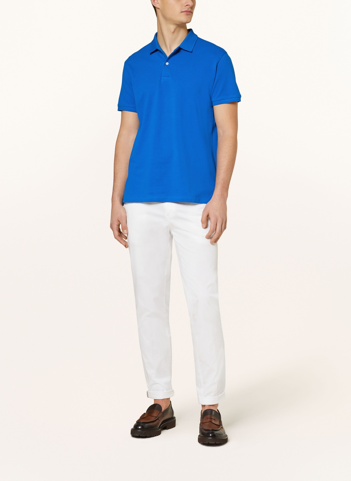 STROKESMAN'S Piqué polo shirt: BLUE