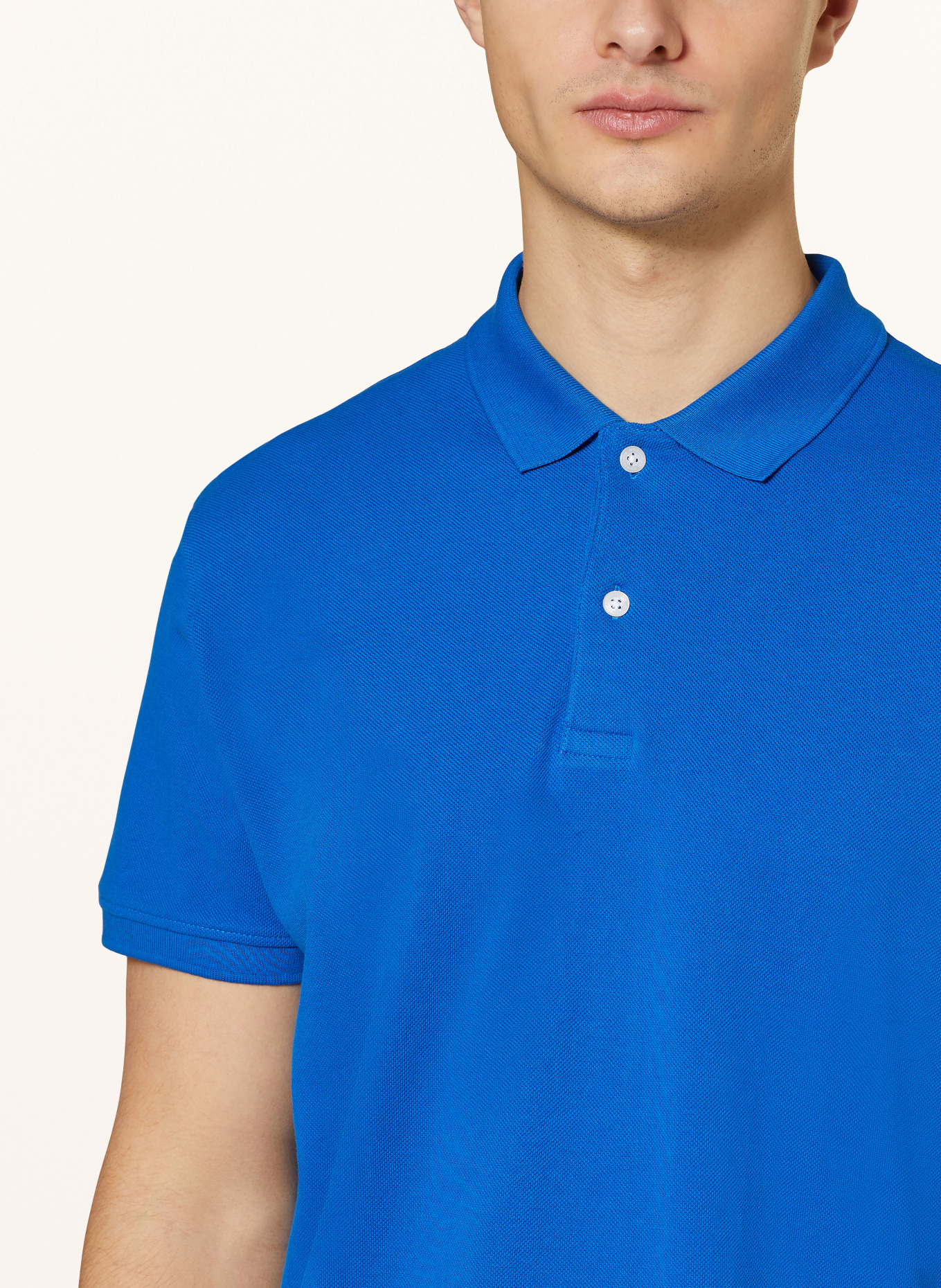STROKESMAN'S Piqué polo shirt: BLUE