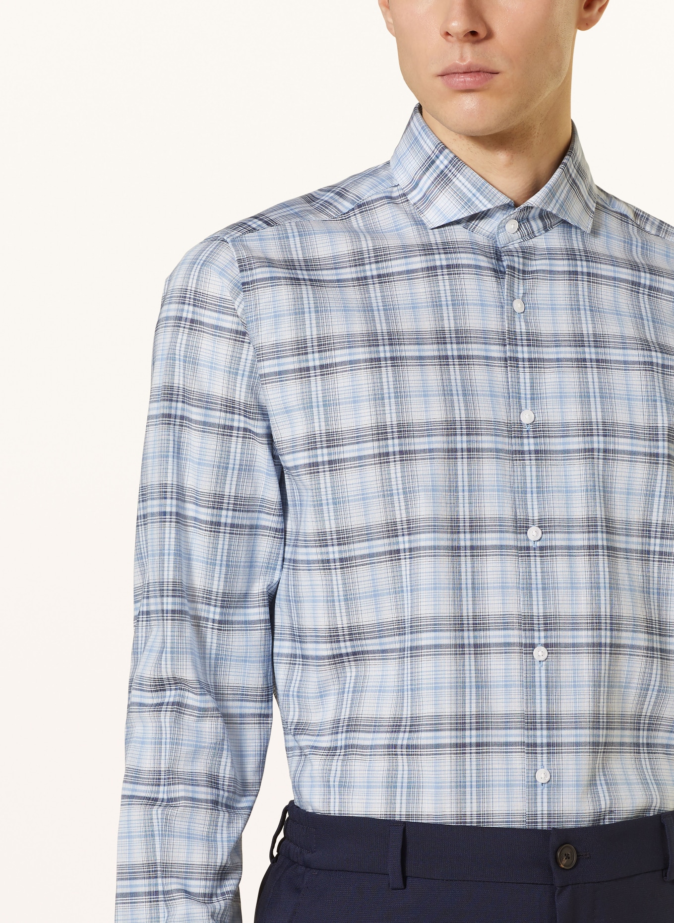 PAUL Shirt slim fit, Color: BLUE/ LIGHT BLUE (Image 4)