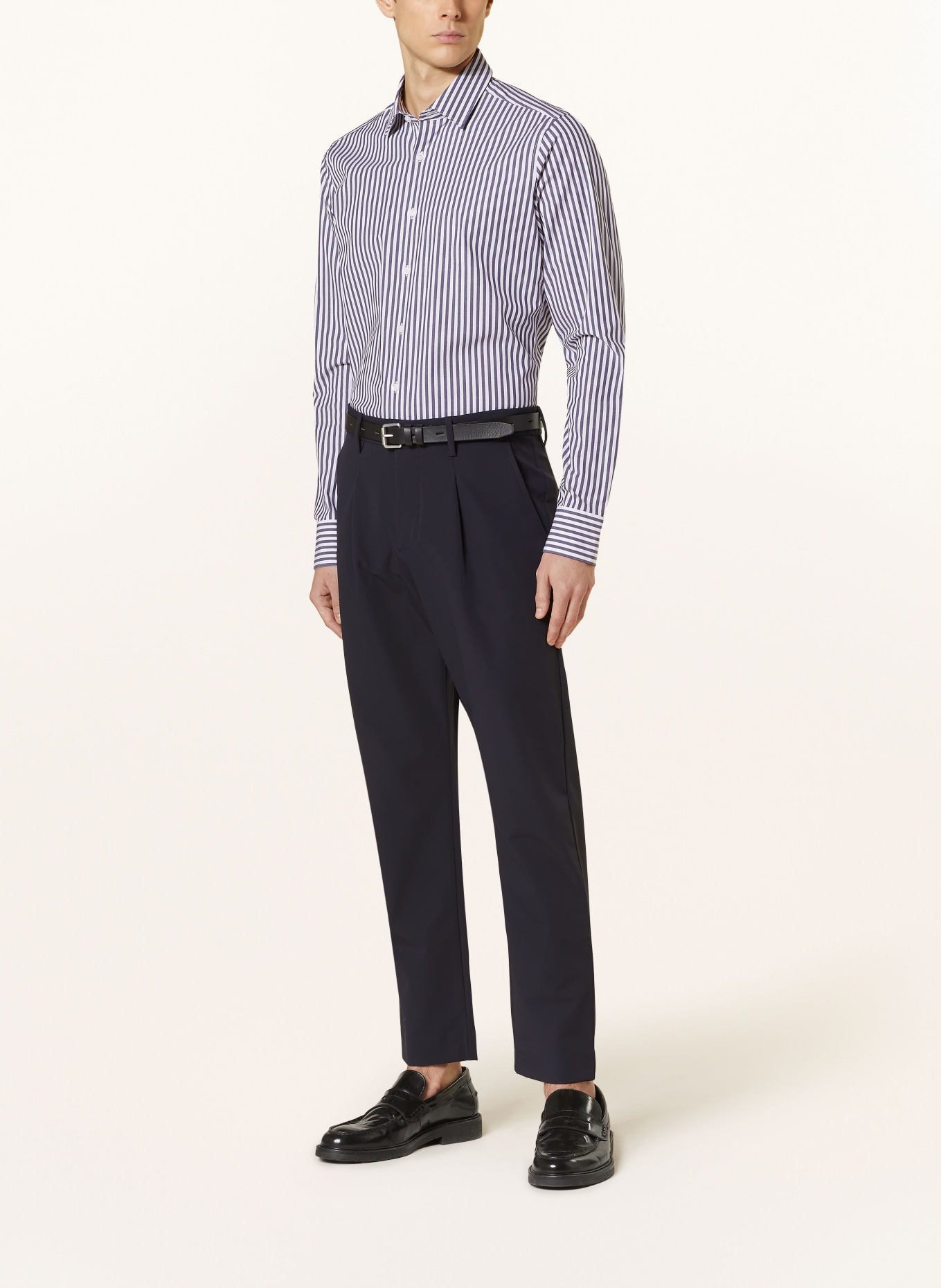 PAUL Shirt slim fit: 78700 navy stripes