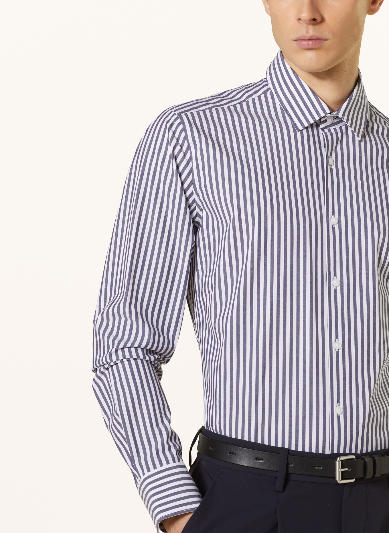 PAUL Shirt slim fit: 78700 navy stripes