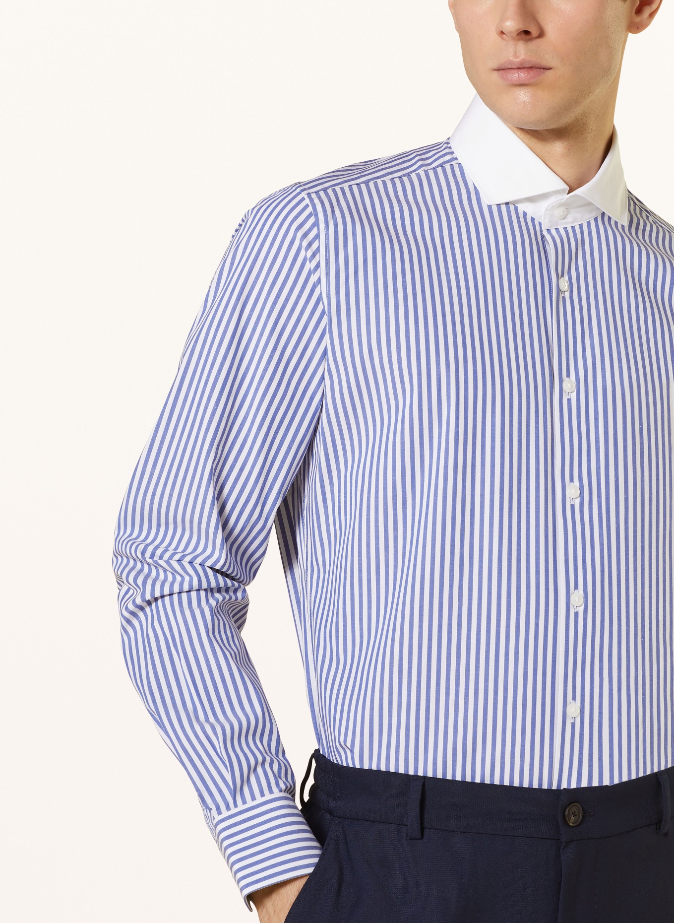 PAUL Shirt slim fit, Color: BLUE/ WHITE (Image 4)