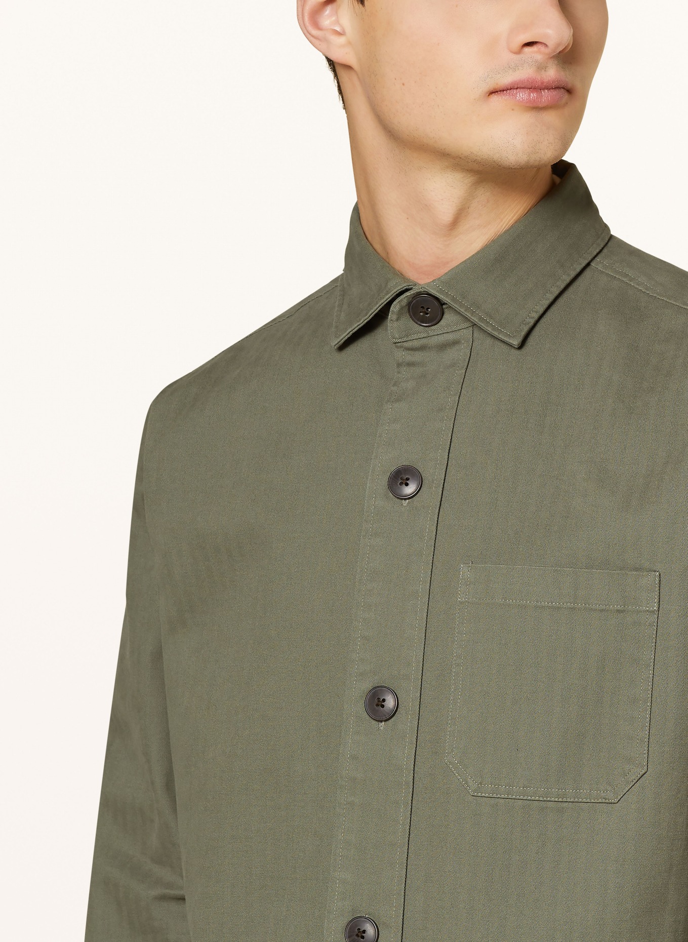 STROKESMAN'S Overshirt, Color: OLIVE (Image 4)