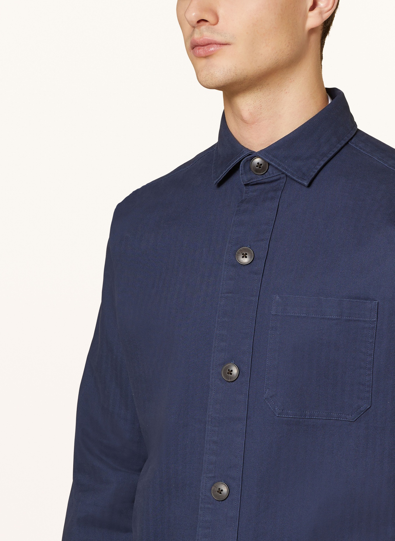 STROKESMAN'S Overshirt, Color: DARK BLUE (Image 4)