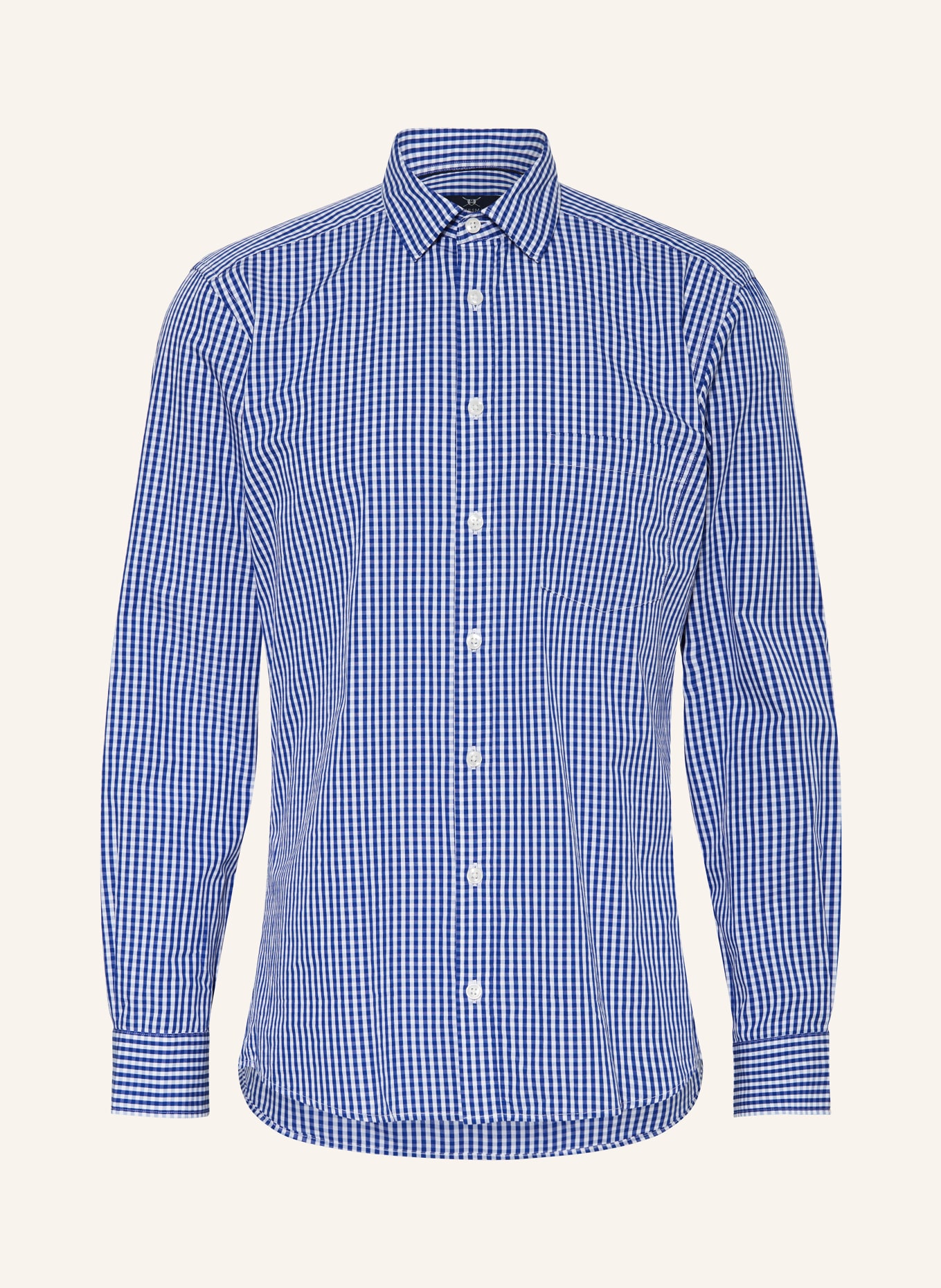 STROKESMAN'S Chemise coupe classique: BLANC / BLEU
