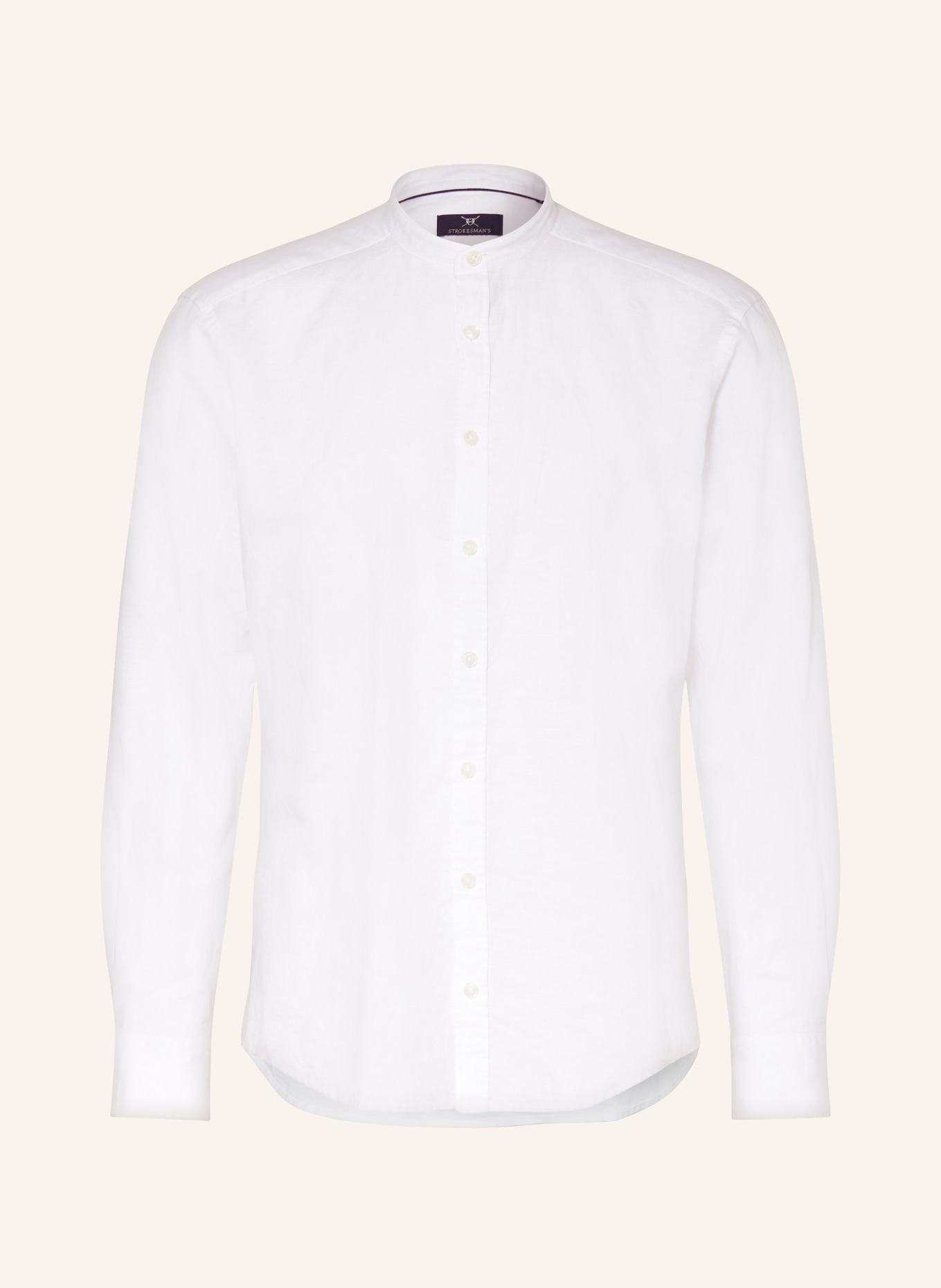 STROKESMAN'S Hemd Regular Fit mit Leinen, Farbe: WEISS (Bild 1)