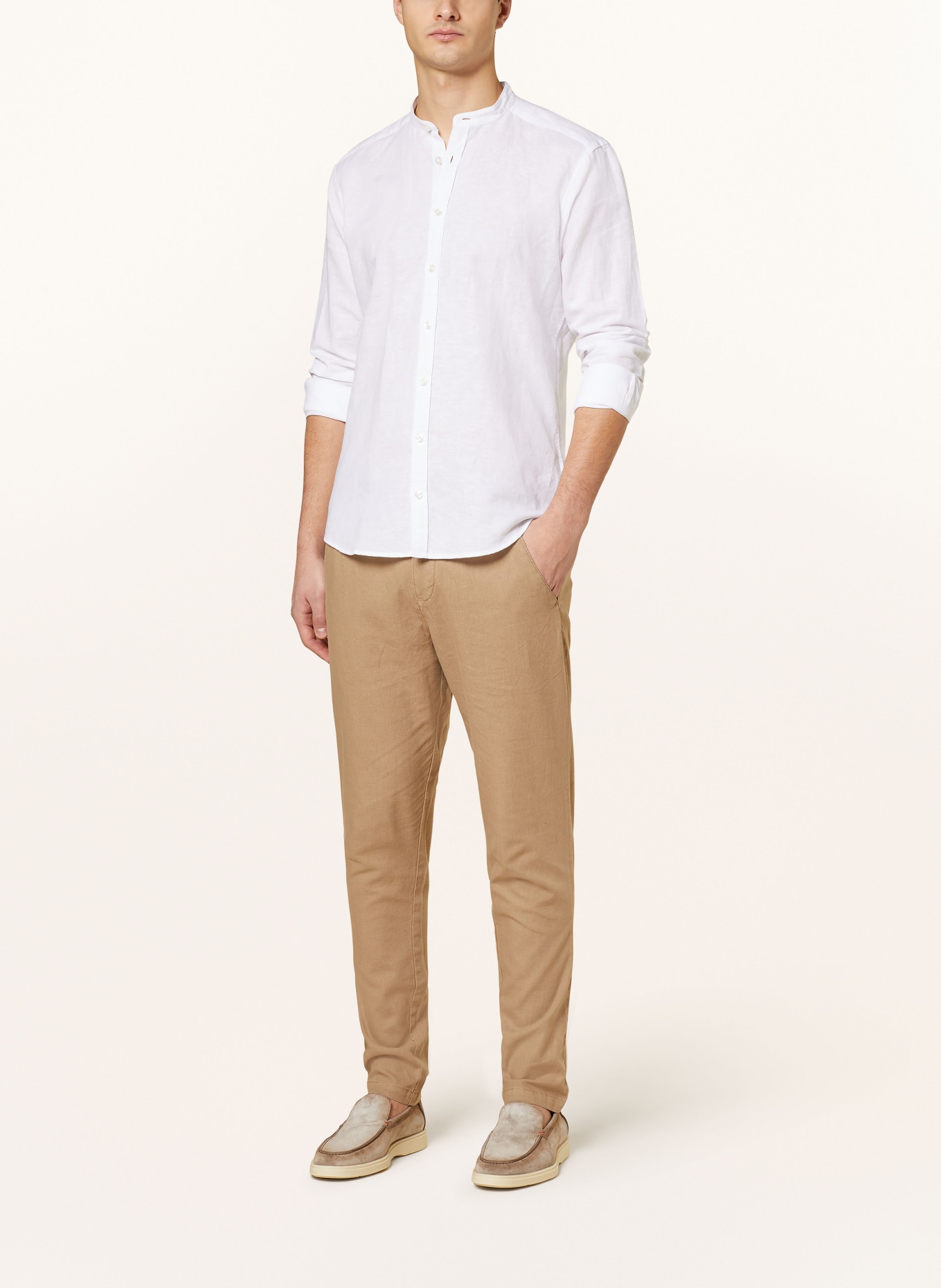 STROKESMAN'S Hemd Regular Fit mit Leinen, Farbe: WEISS (Bild 2)