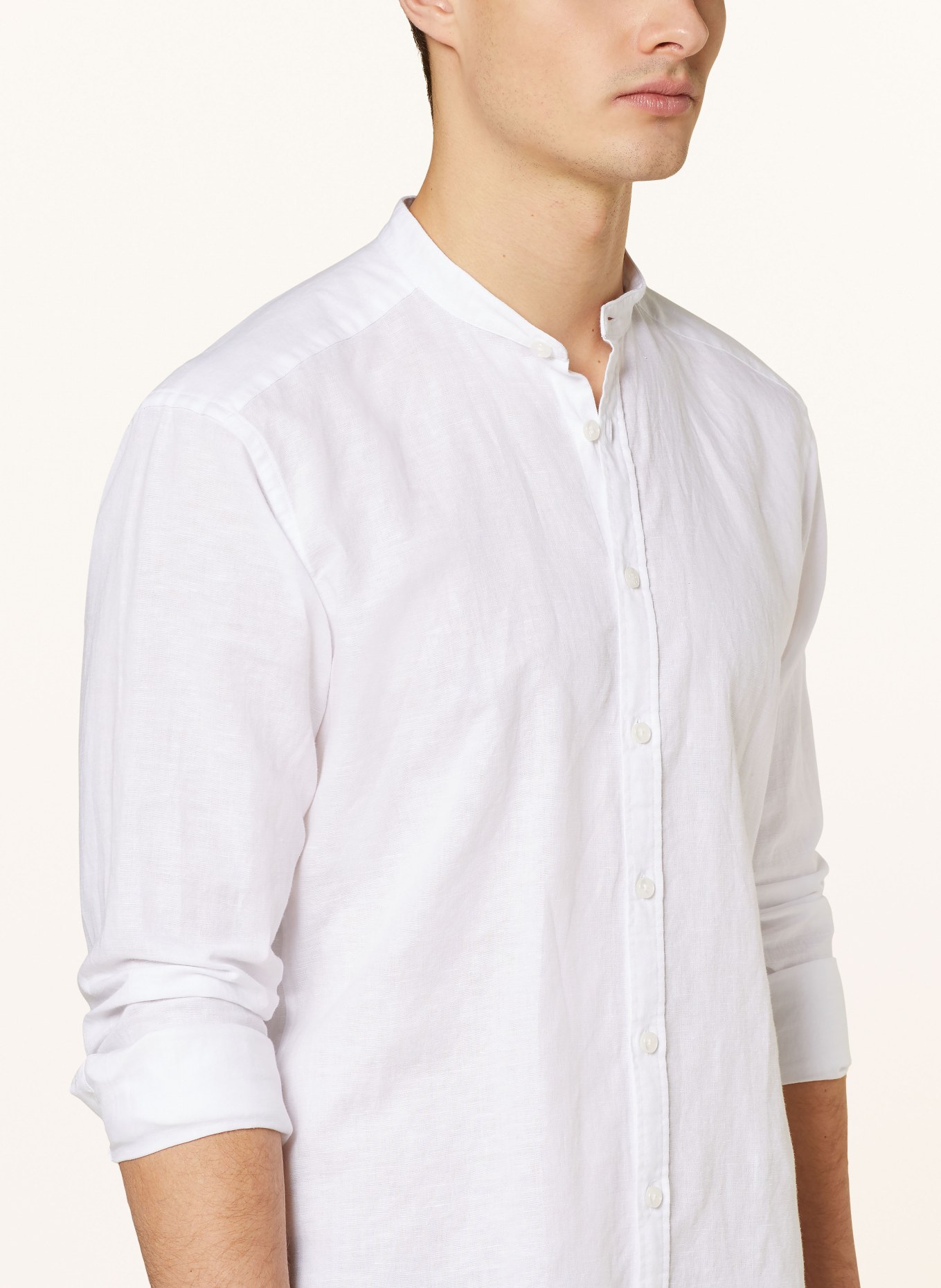 STROKESMAN'S Košile Regular Fit s příměsí lnu, Barva: BÍLÁ (Obrázek 4)
