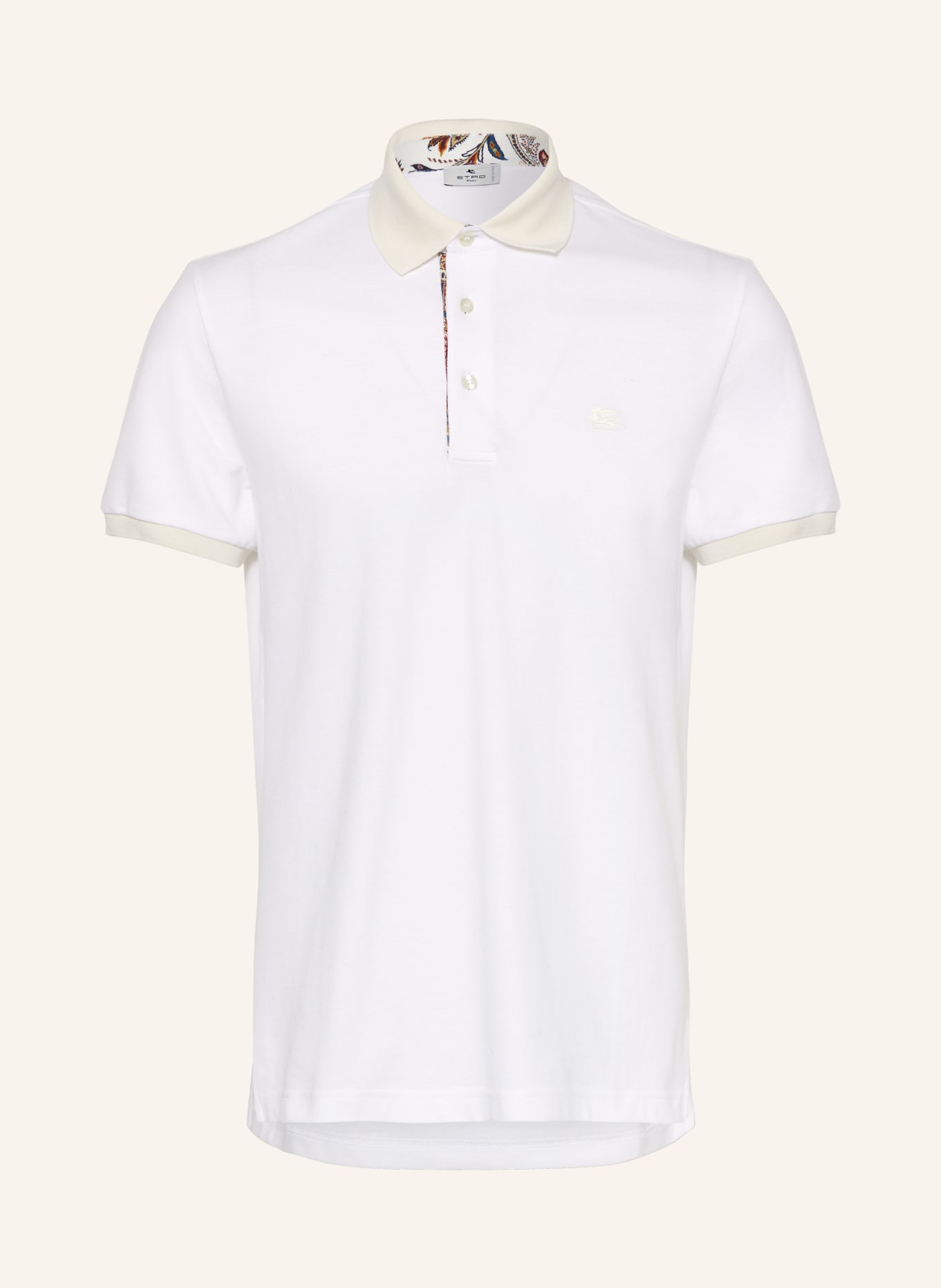 ETRO Piqué polo shirt slim fit, Color: WHITE (Image 1)