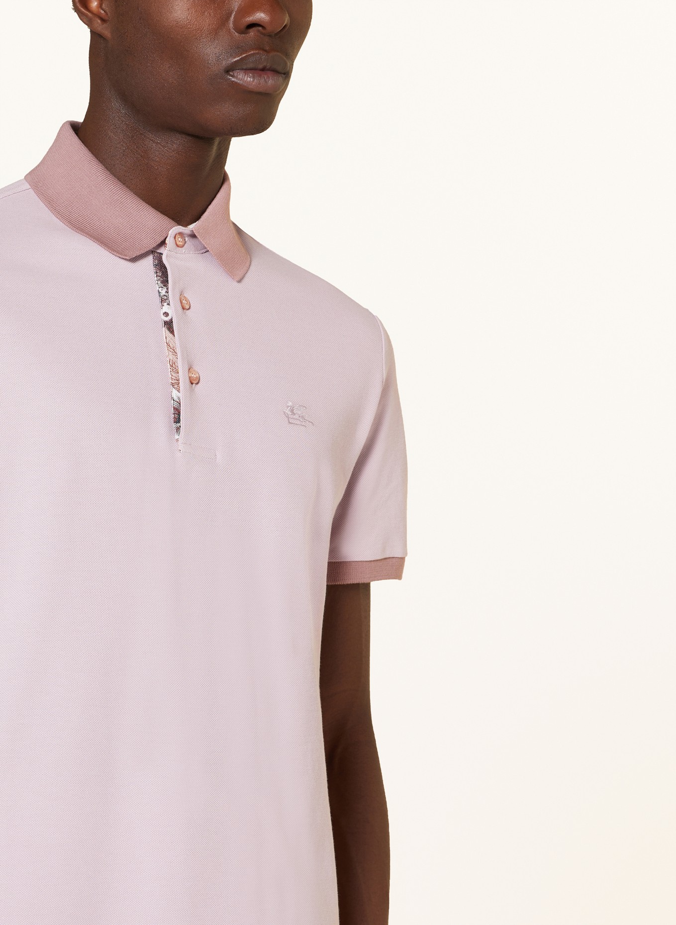 ETRO Piqué-Poloshirt Slim Fit, Farbe: ROSÉ (Bild 4)