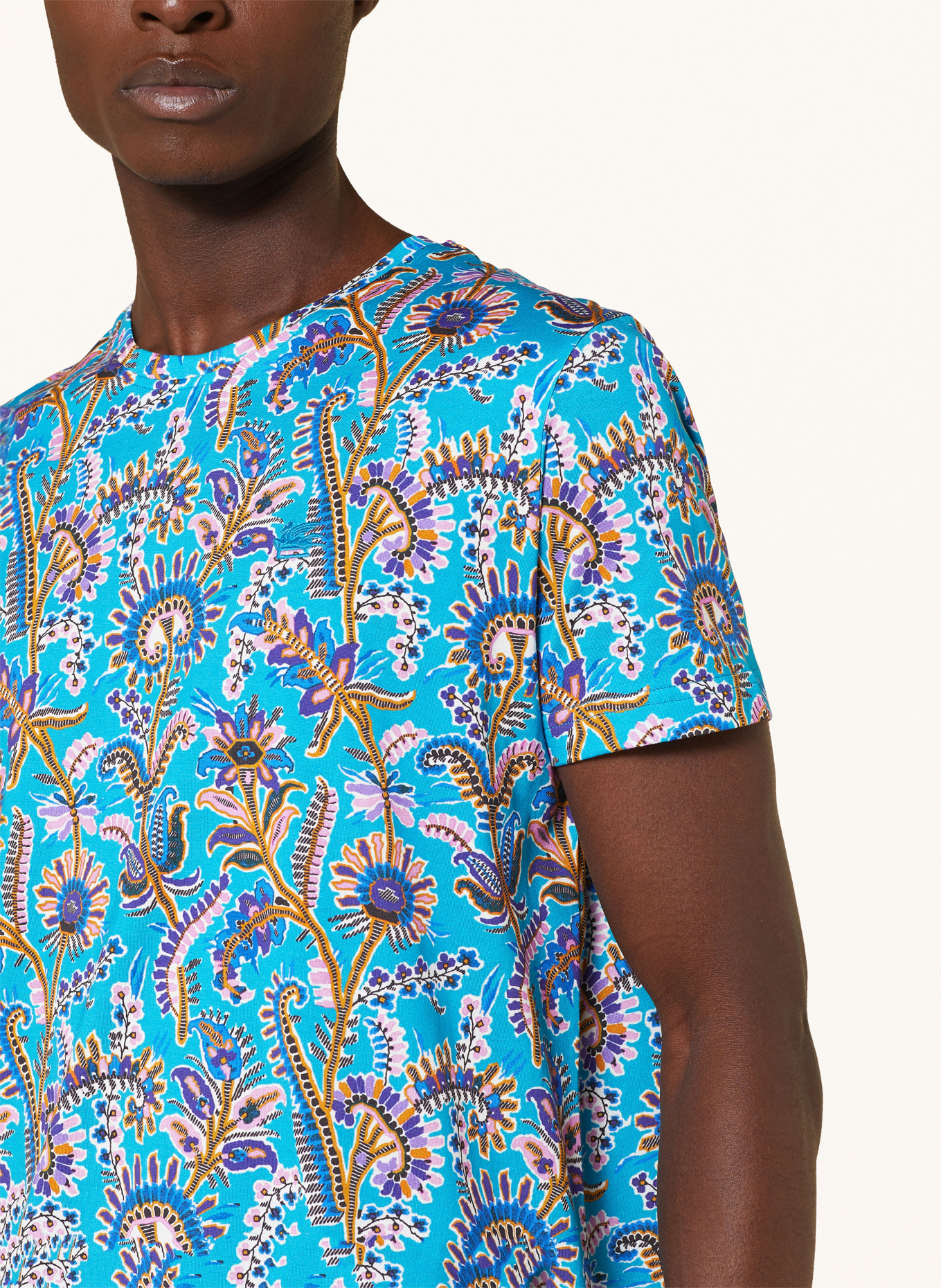 ETRO T-shirt, Color: TURQUOISE/ BLUE/ BEIGE (Image 4)