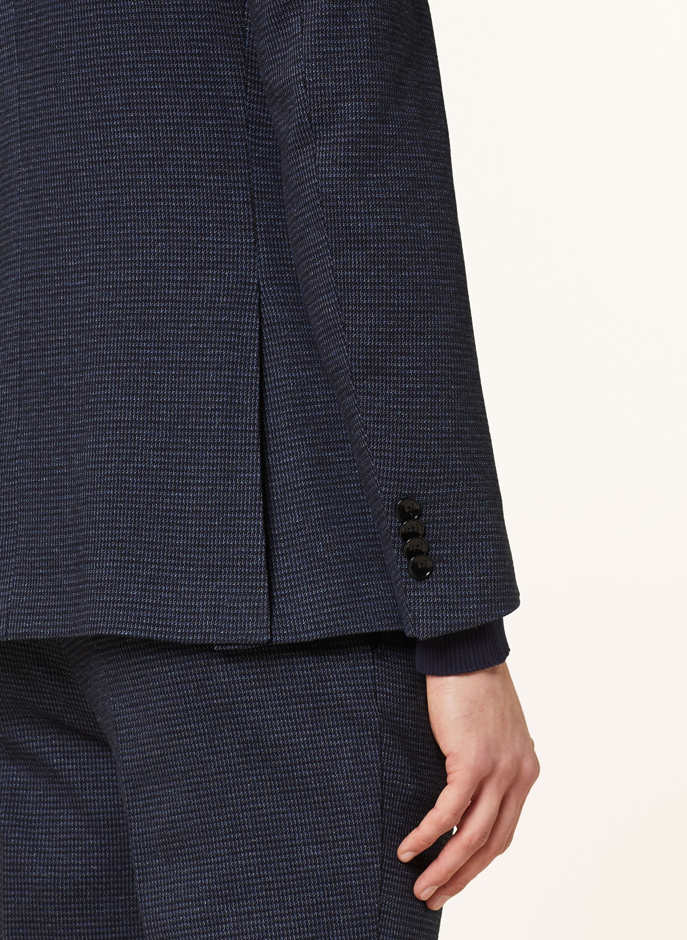 ETRO Suit jacket extra slim fit with removable trim, Color: DARK BLUE (Image 6)