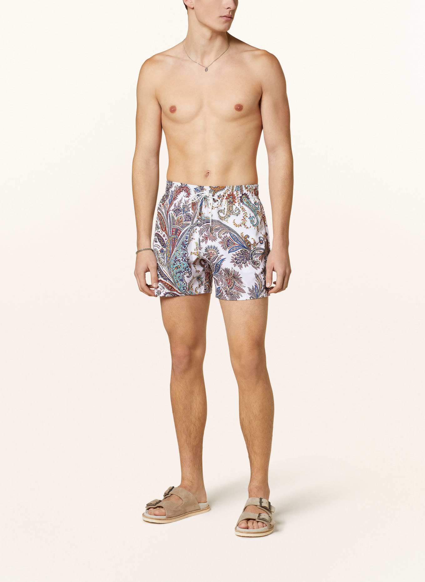 ETRO Swim shorts, Color: WHITE/ DARK BLUE/ LIGHT BROWN (Image 2)