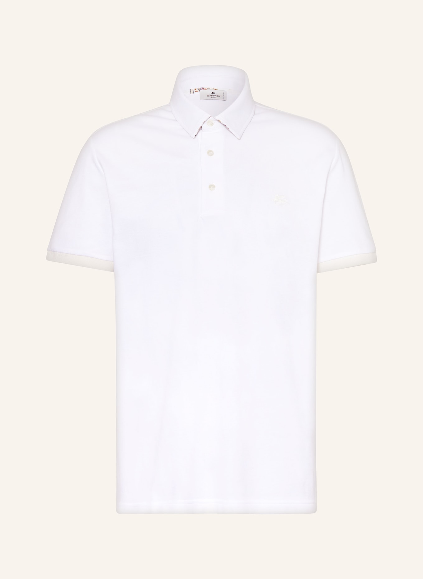 ETRO Piqué polo shirt regular fit, Color: WHITE (Image 1)