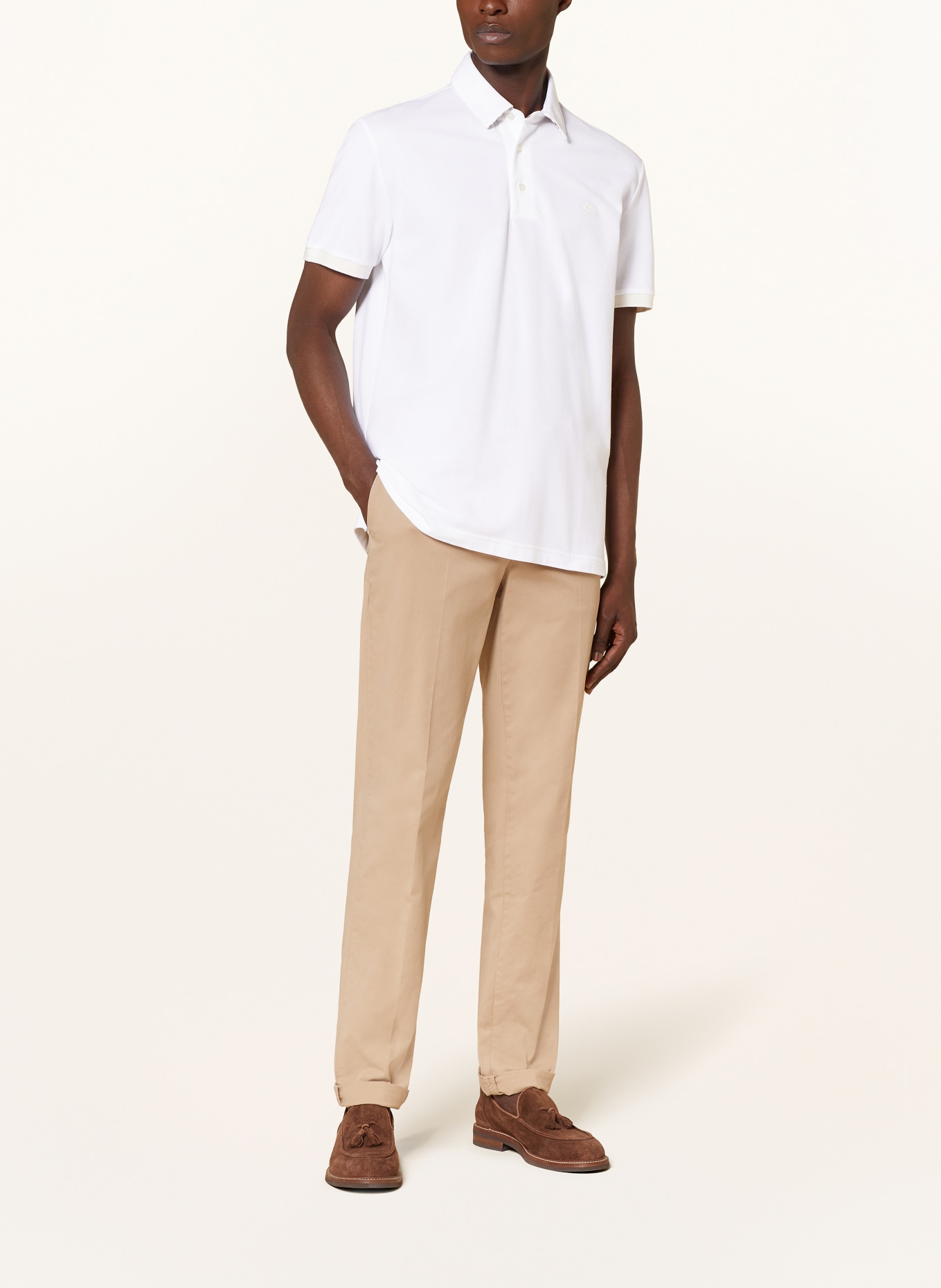 ETRO Piqué-Poloshirt Regular Fit, Farbe: WEISS (Bild 2)