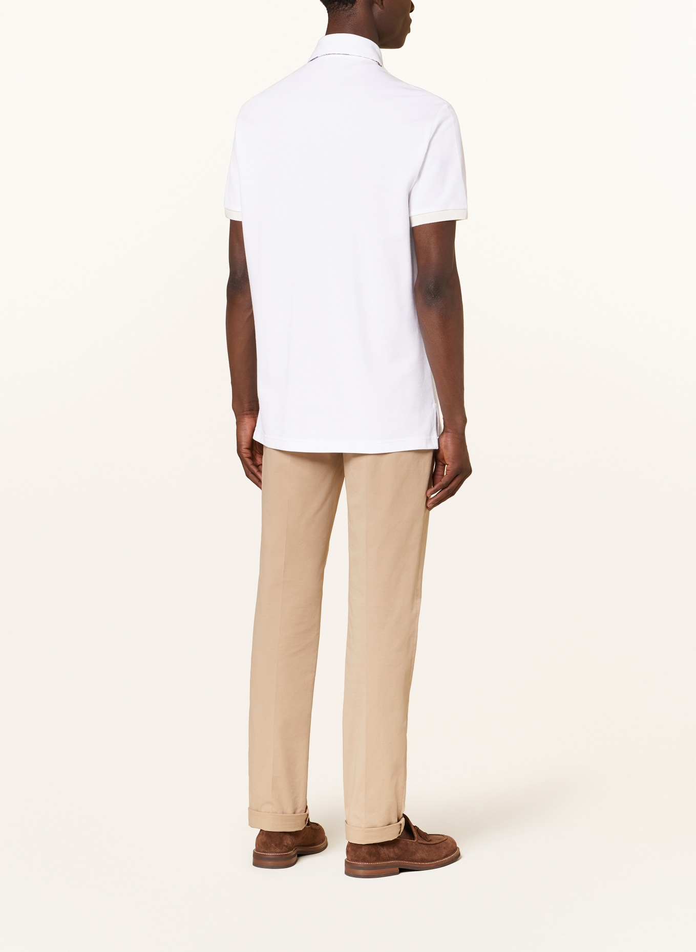 ETRO Piqué polo shirt regular fit, Color: WHITE (Image 3)