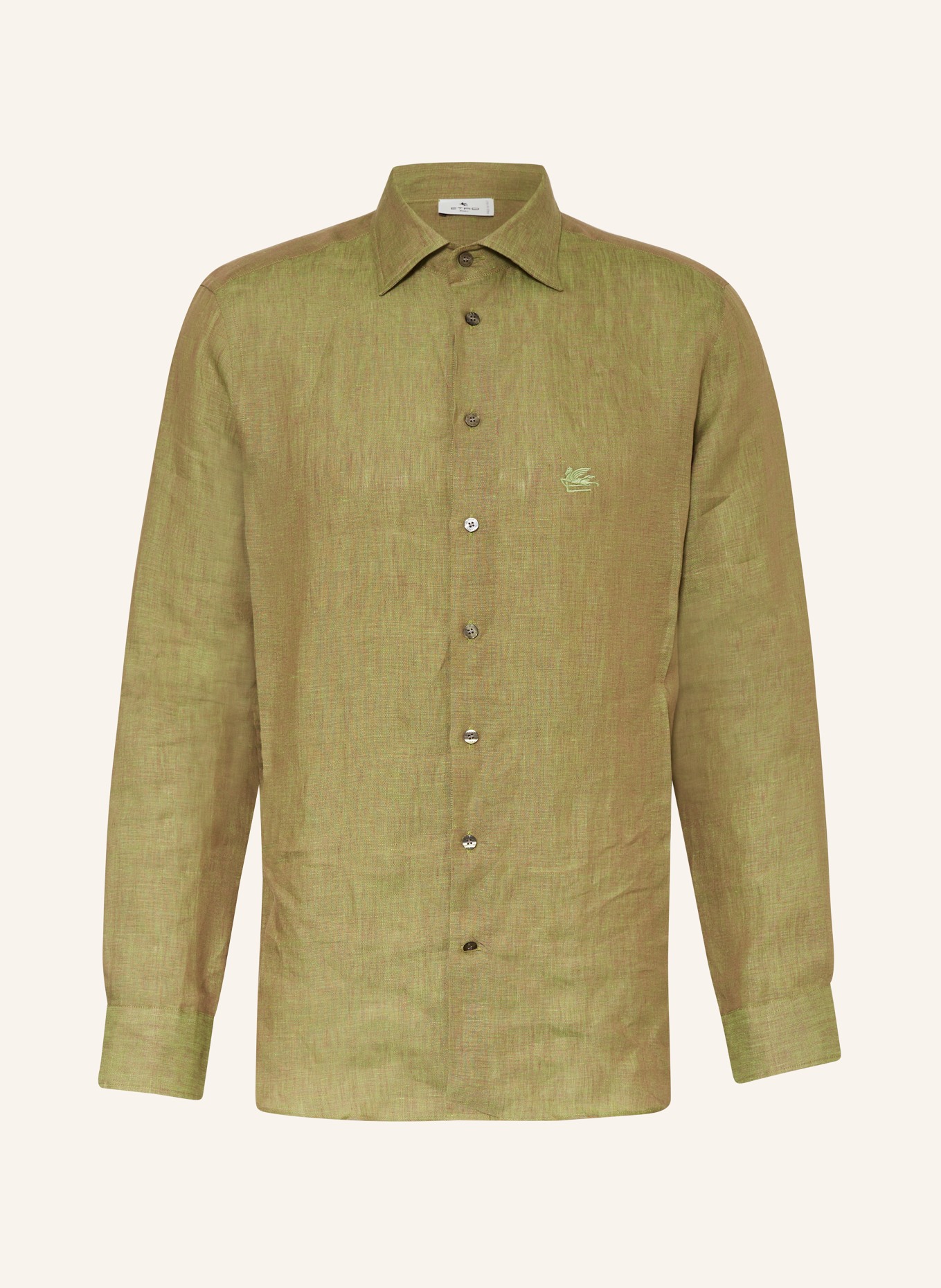 ETRO Linen shirt regular fit, Color: GREEN (Image 1)