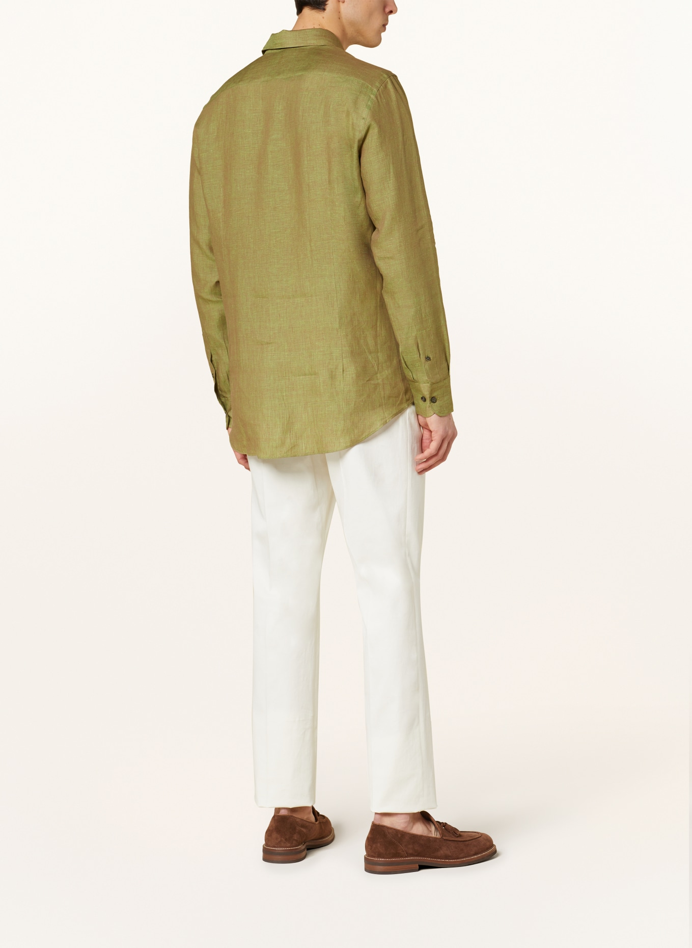 ETRO Linen shirt regular fit, Color: GREEN (Image 3)