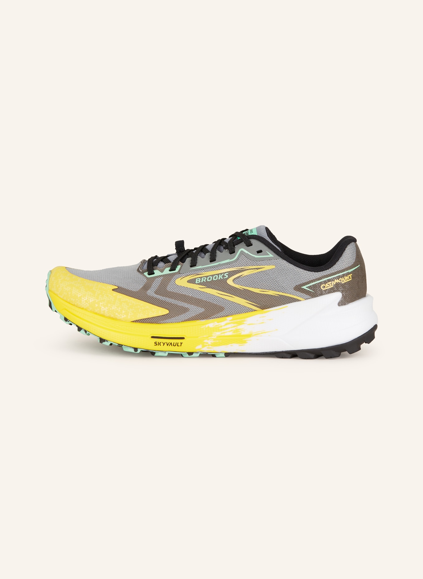 BROOKS Trailrunning-Schuhe CATAMOUNT 3, Farbe: GRAU/ DUNKELGELB (Bild 4)