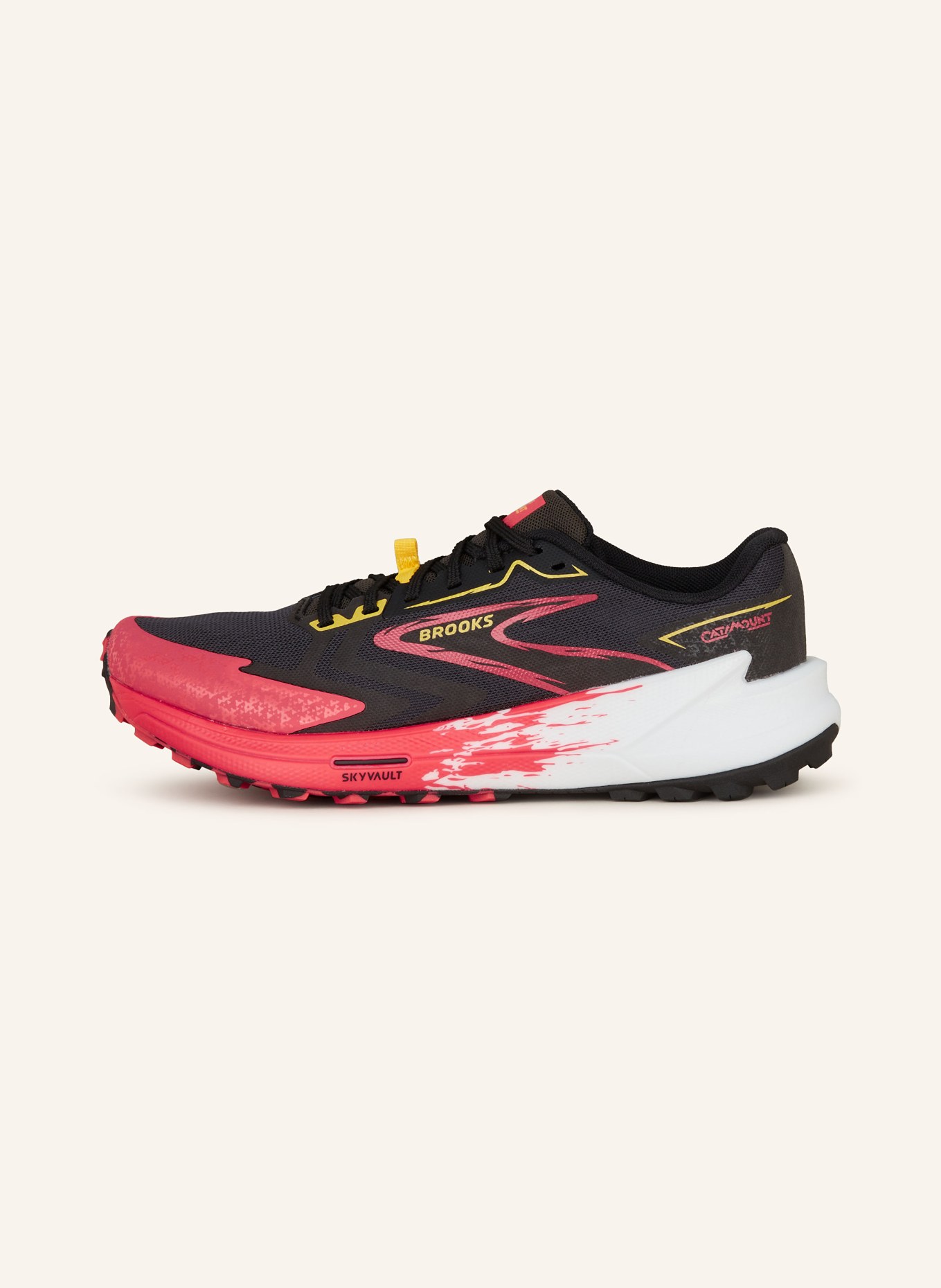 BROOKS Trail running shoes CATAMOUNT 3, Color: BLACK/ NEON PINK (Image 4)