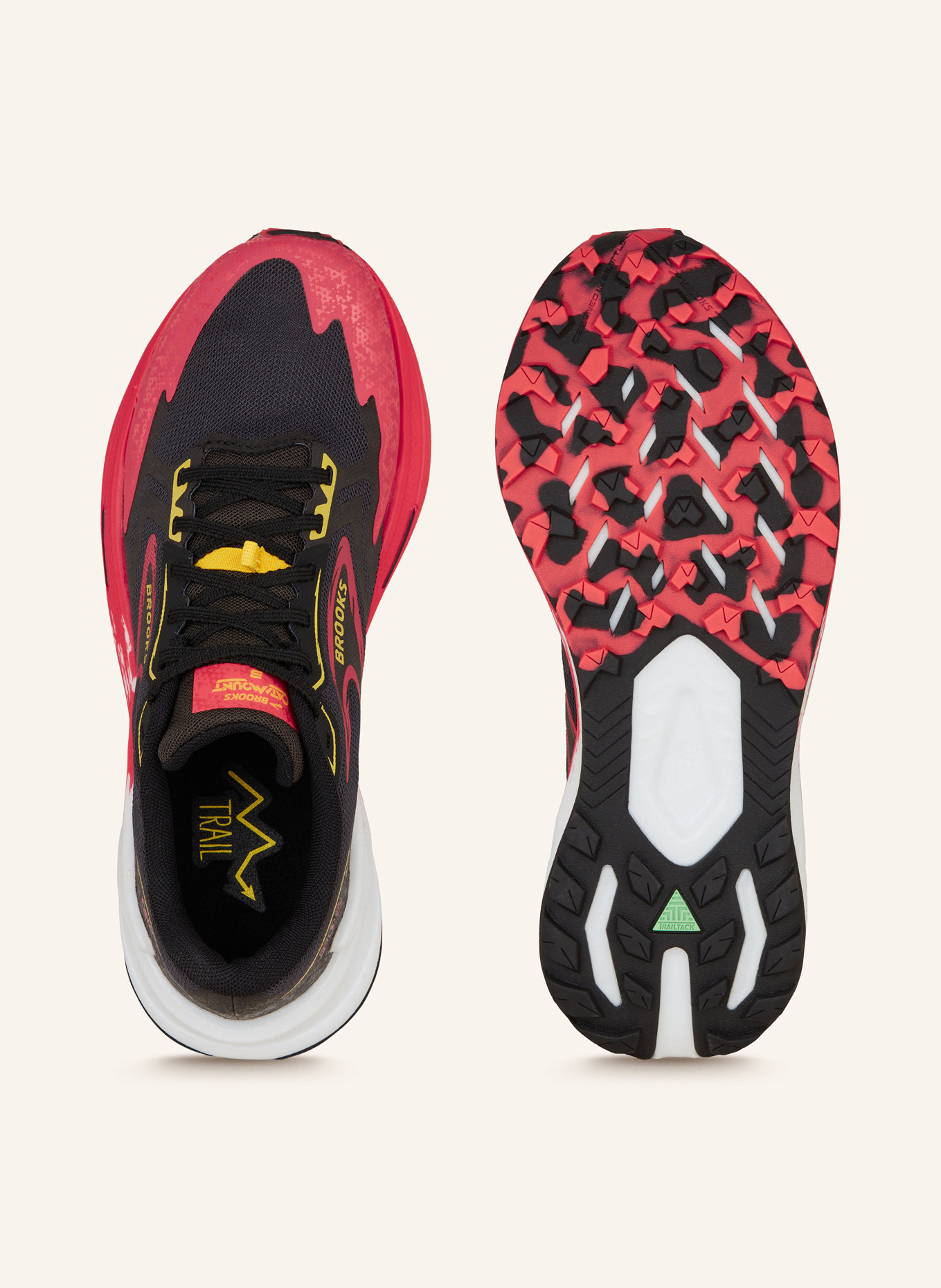 BROOKS Trailrunning-Schuhe CATAMOUNT 3, Farbe: SCHWARZ/ NEONPINK (Bild 5)