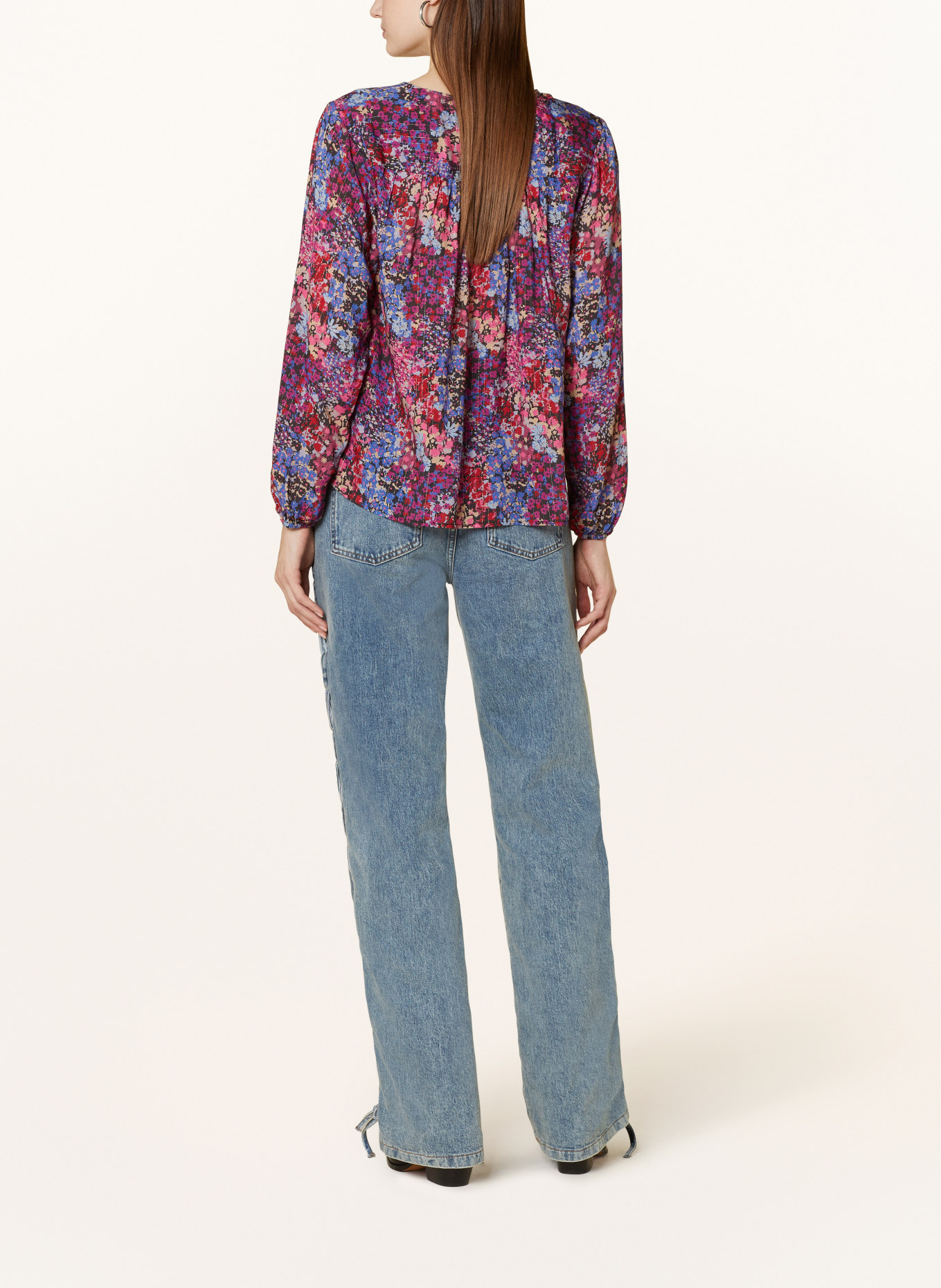 mavi Bluse mit Glitzergarn, Farbe: LILA/ BLAU/ PINK (Bild 3)