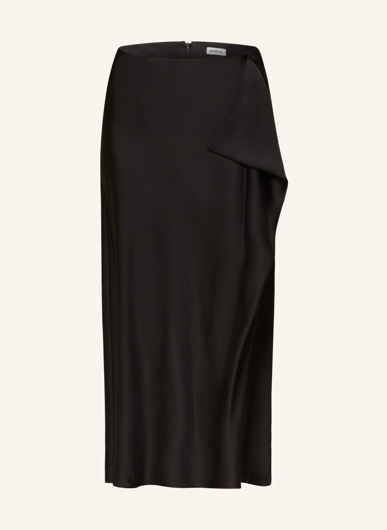 SIMKHAI Saténová sukně BLANE, Barva: ČERNÁ (Obrázek 1)