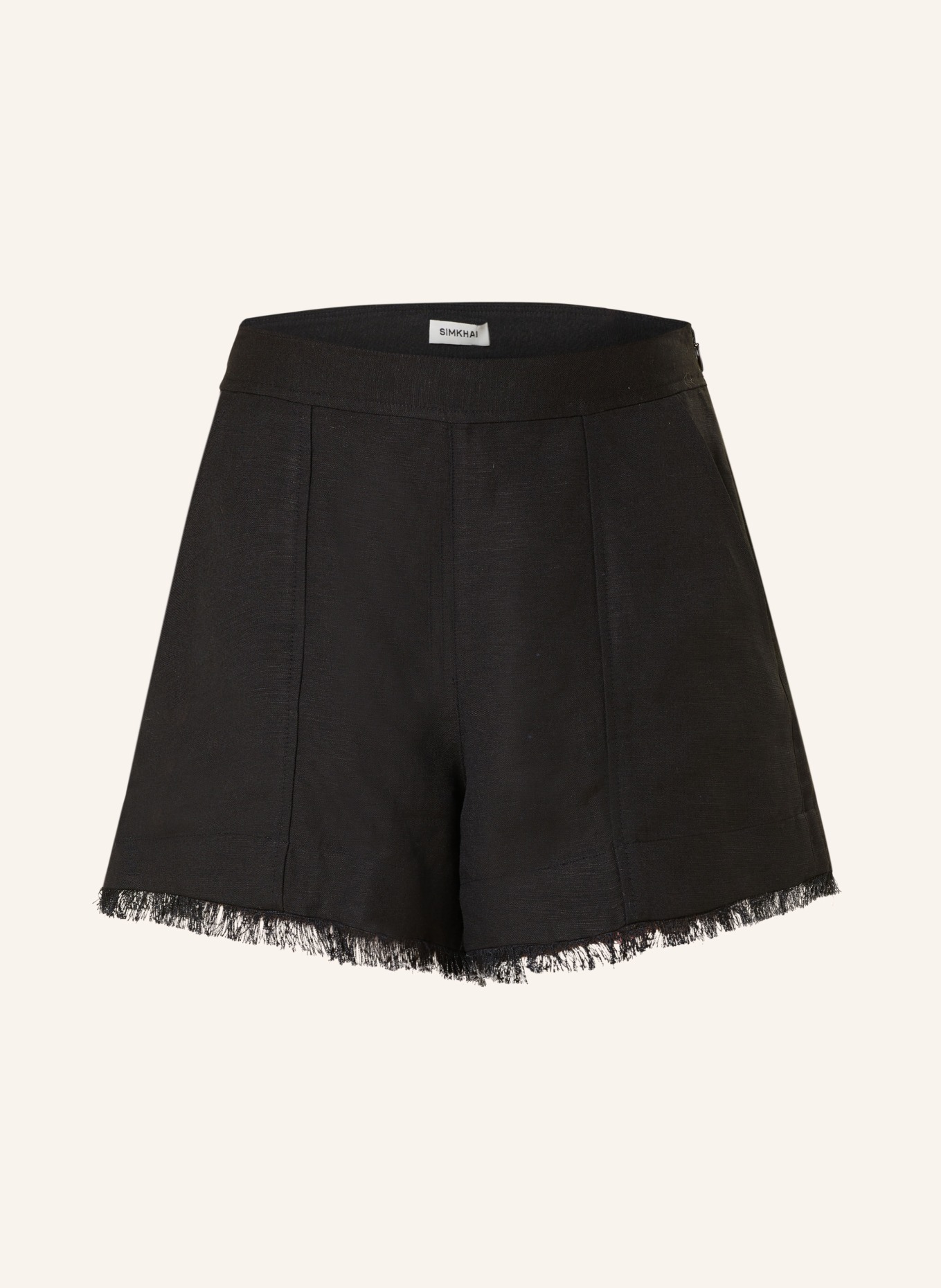 SIMKHAI Shorts DAX with linen, Color: BLACK (Image 1)