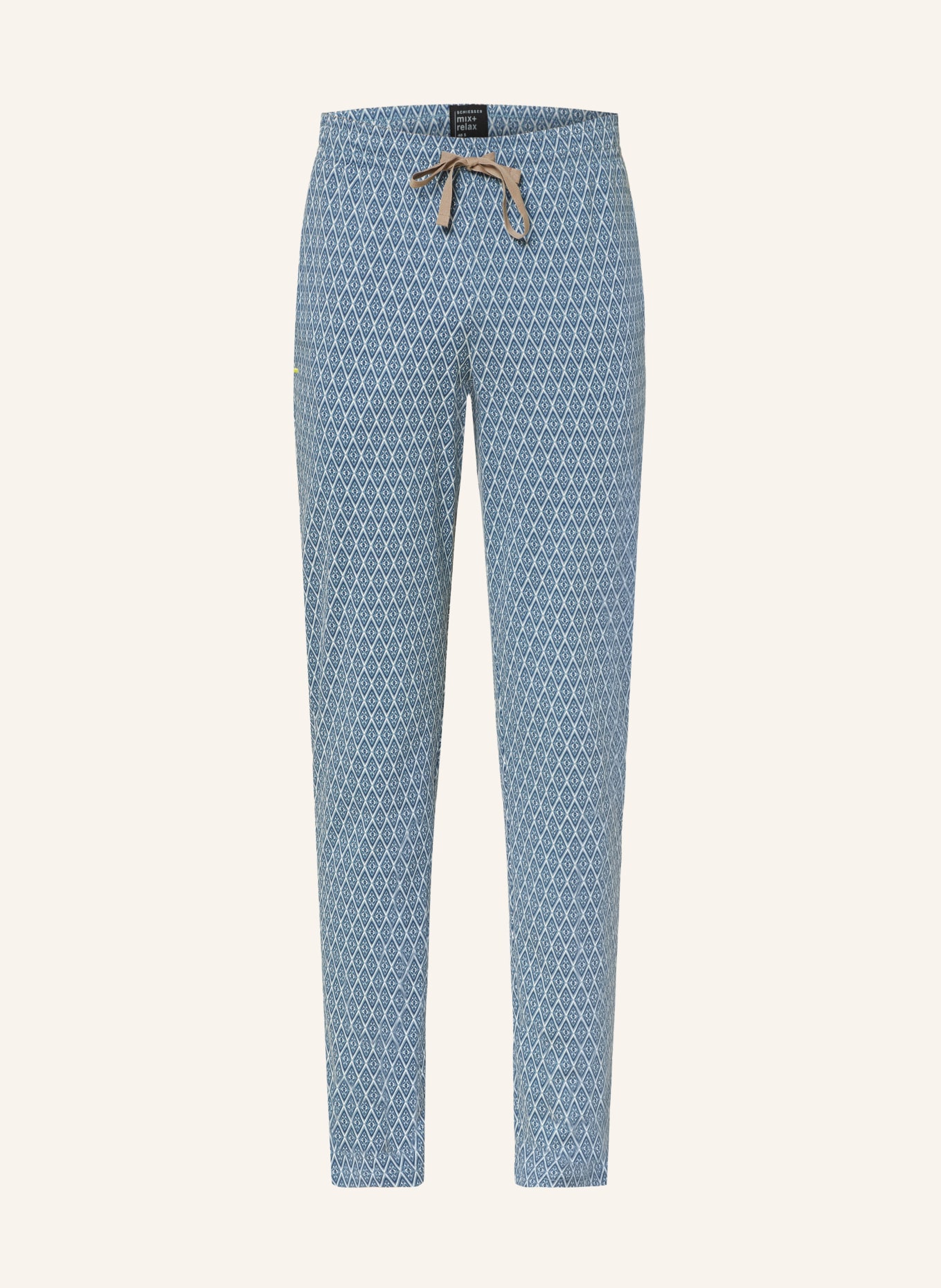 SCHIESSER Pajama pants MIX + RELAX, Color: BLUE GRAY/ BLUE/ WHITE (Image 1)