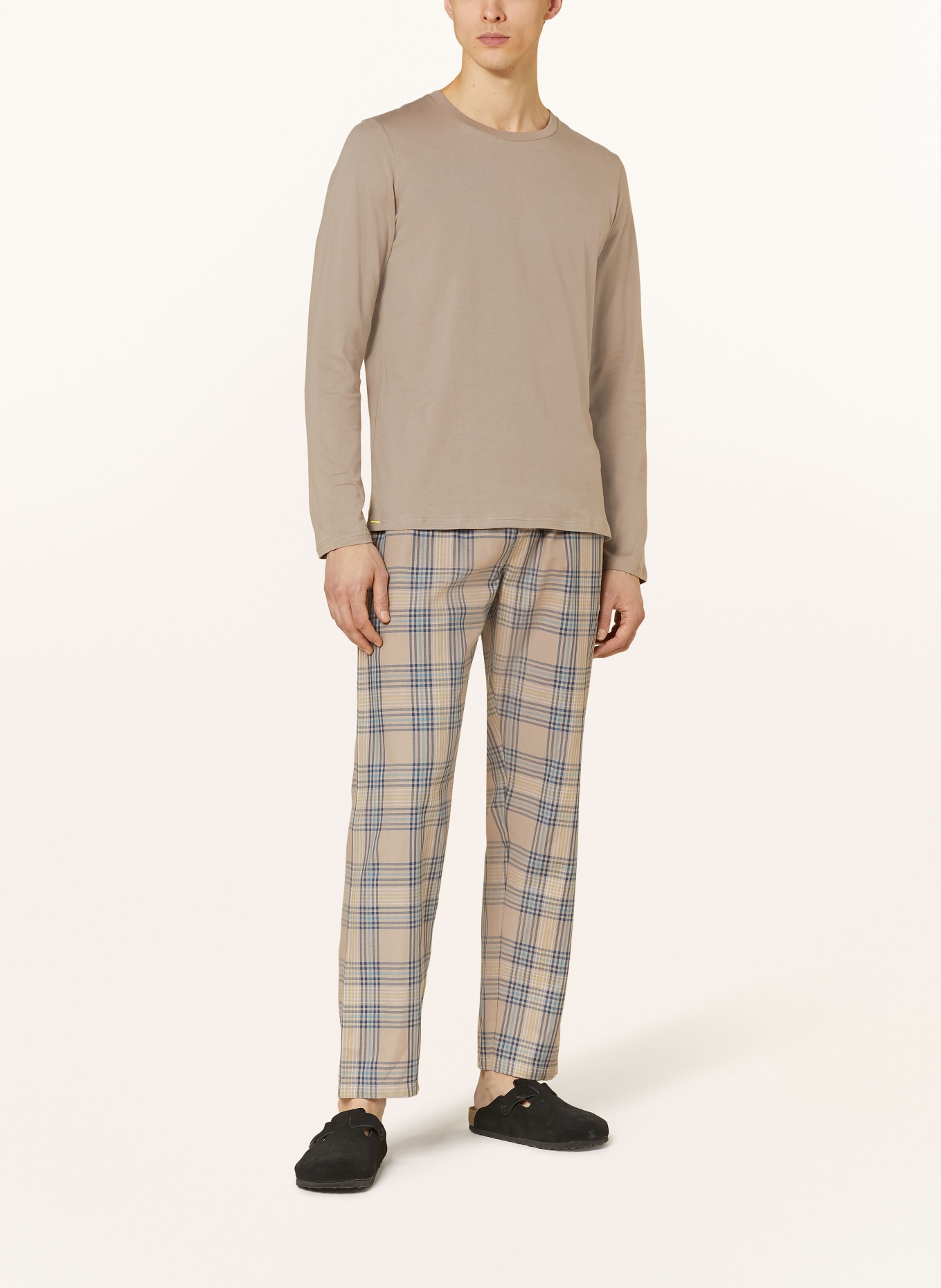 SCHIESSER Pajama shirt MIX + RELAX, Color: TAUPE (Image 2)