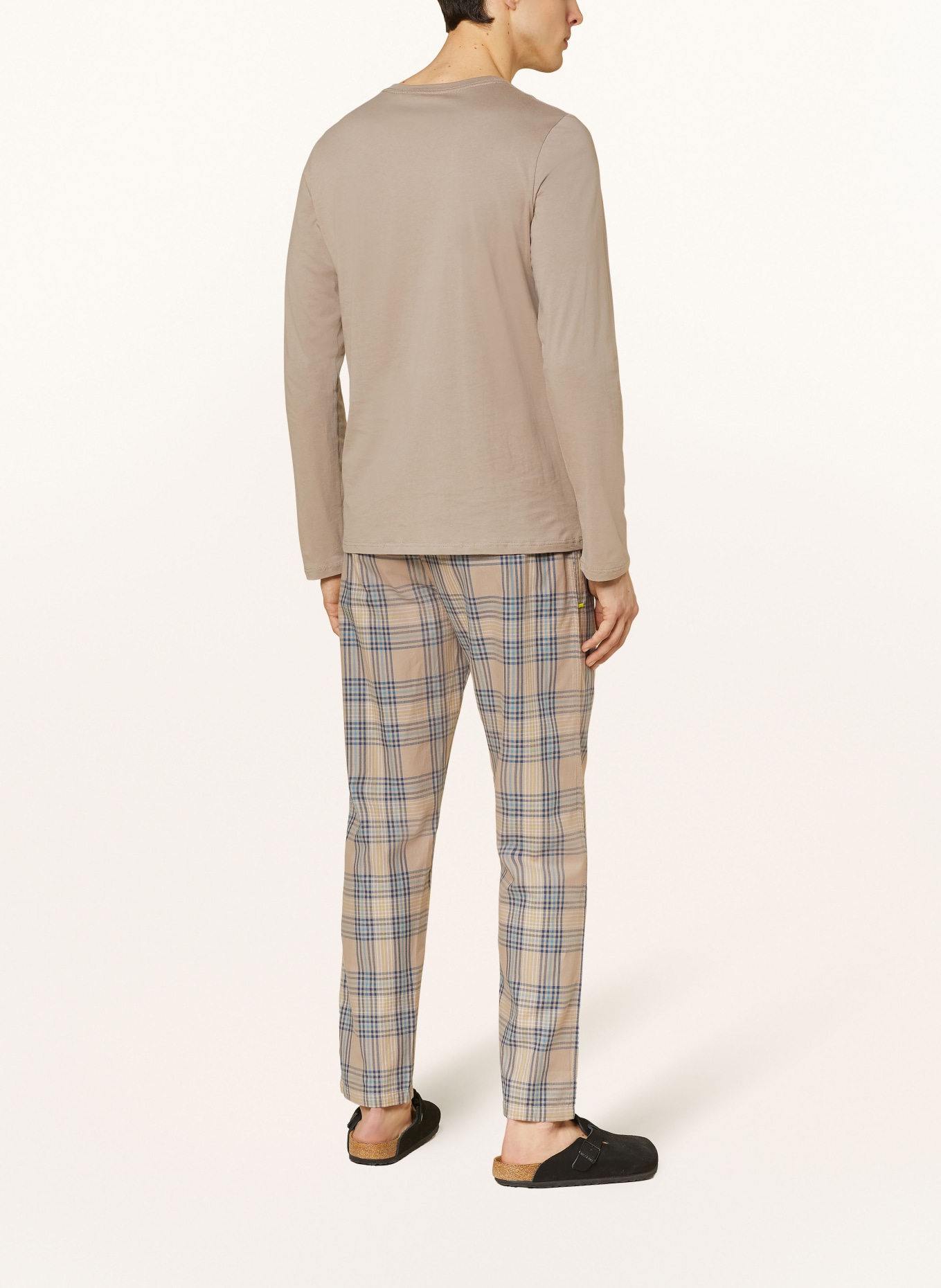 SCHIESSER Pajama shirt MIX + RELAX, Color: TAUPE (Image 3)