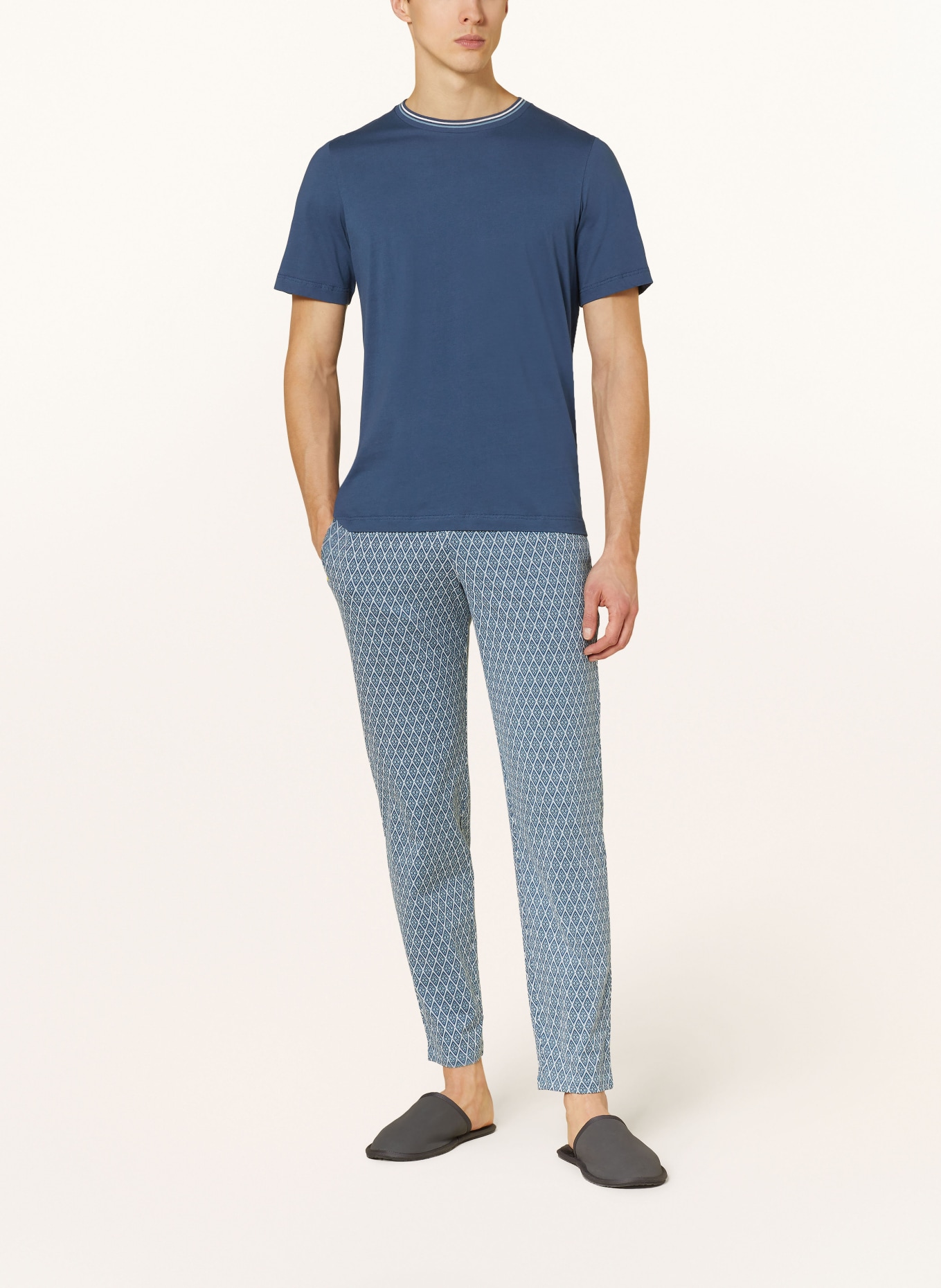 SCHIESSER Pajama shirt MIX + RELAX, Color: BLUE (Image 2)