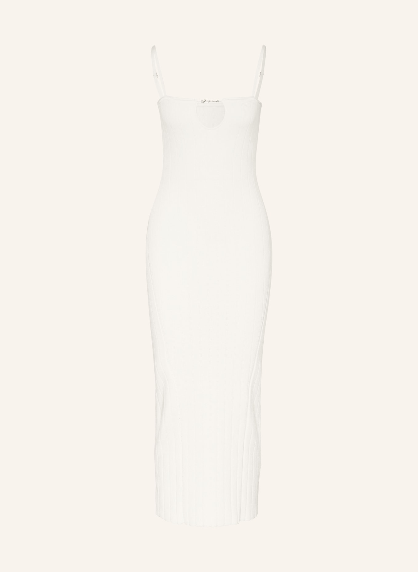 JACQUEMUS Knit dress LA ROBE SIERRA BRETELLES, Color: WHITE (Image 1)