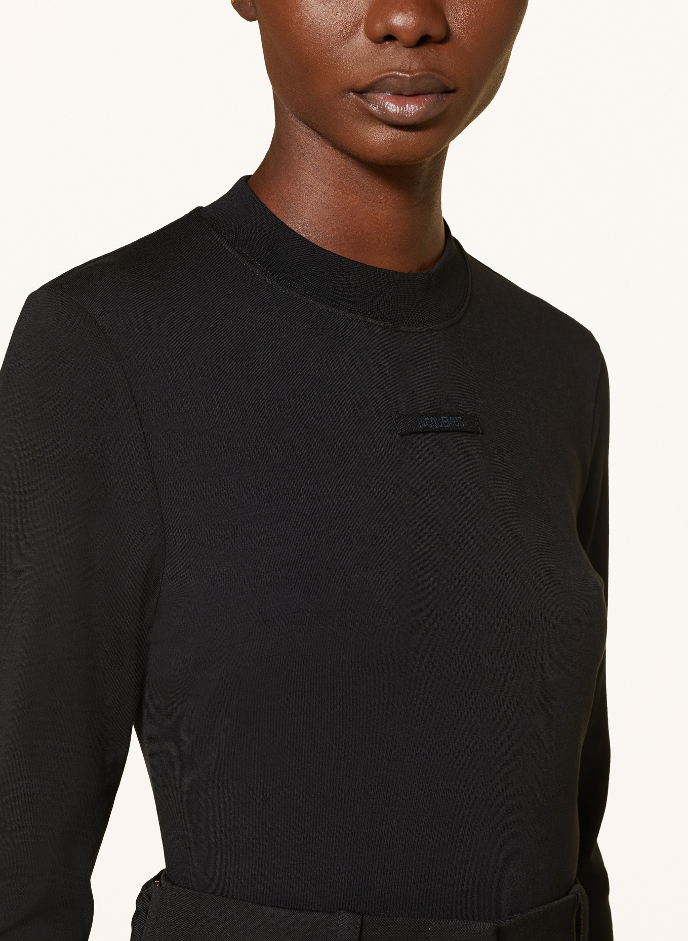 JACQUEMUS Long sleeve shirt LE T-SHIRT GROS GRAIN, Color: BLACK (Image 4)