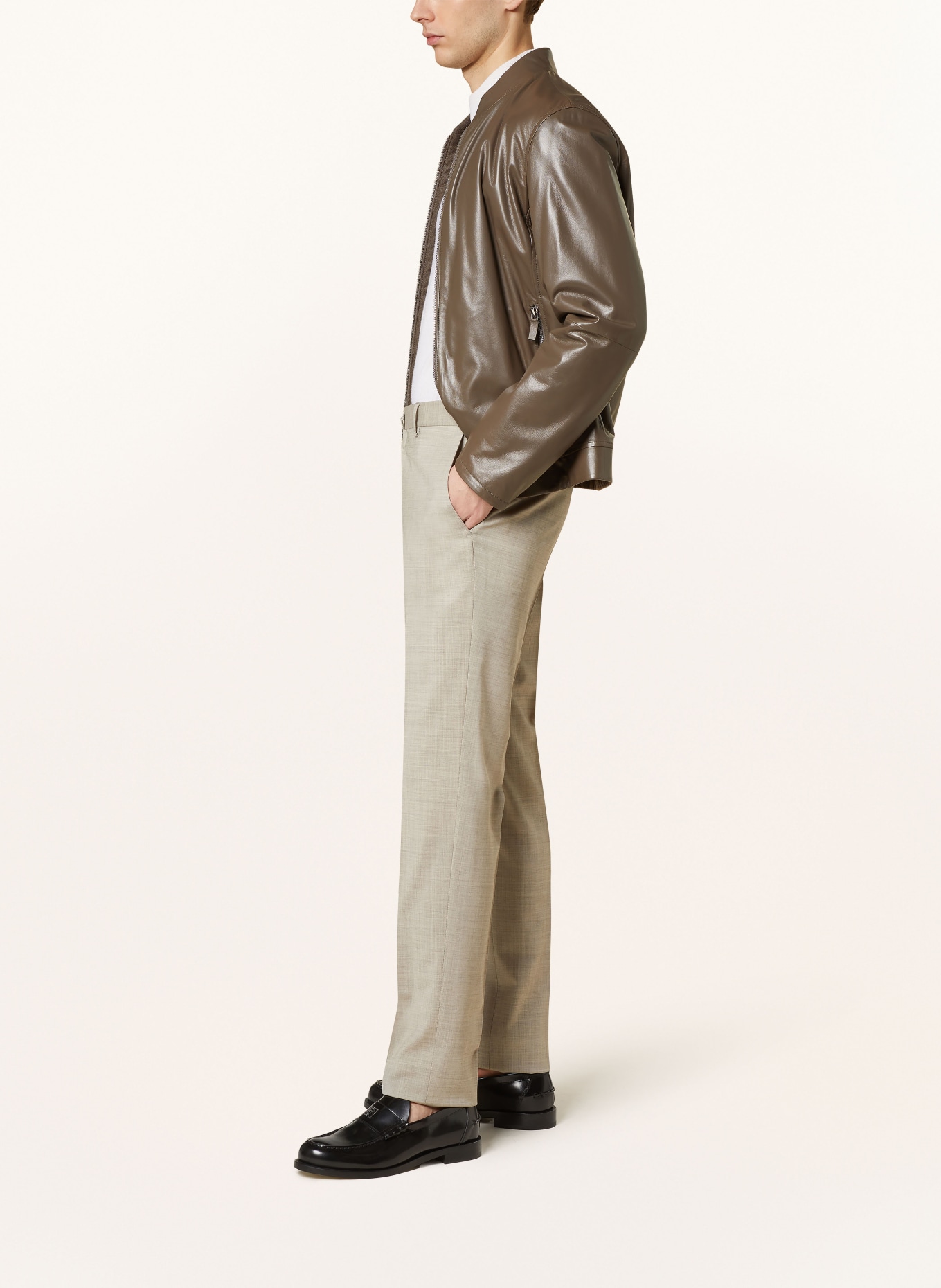 PT TORINO Spodnie slim fit, Kolor: 0060 BEIGE (Obrazek 4)